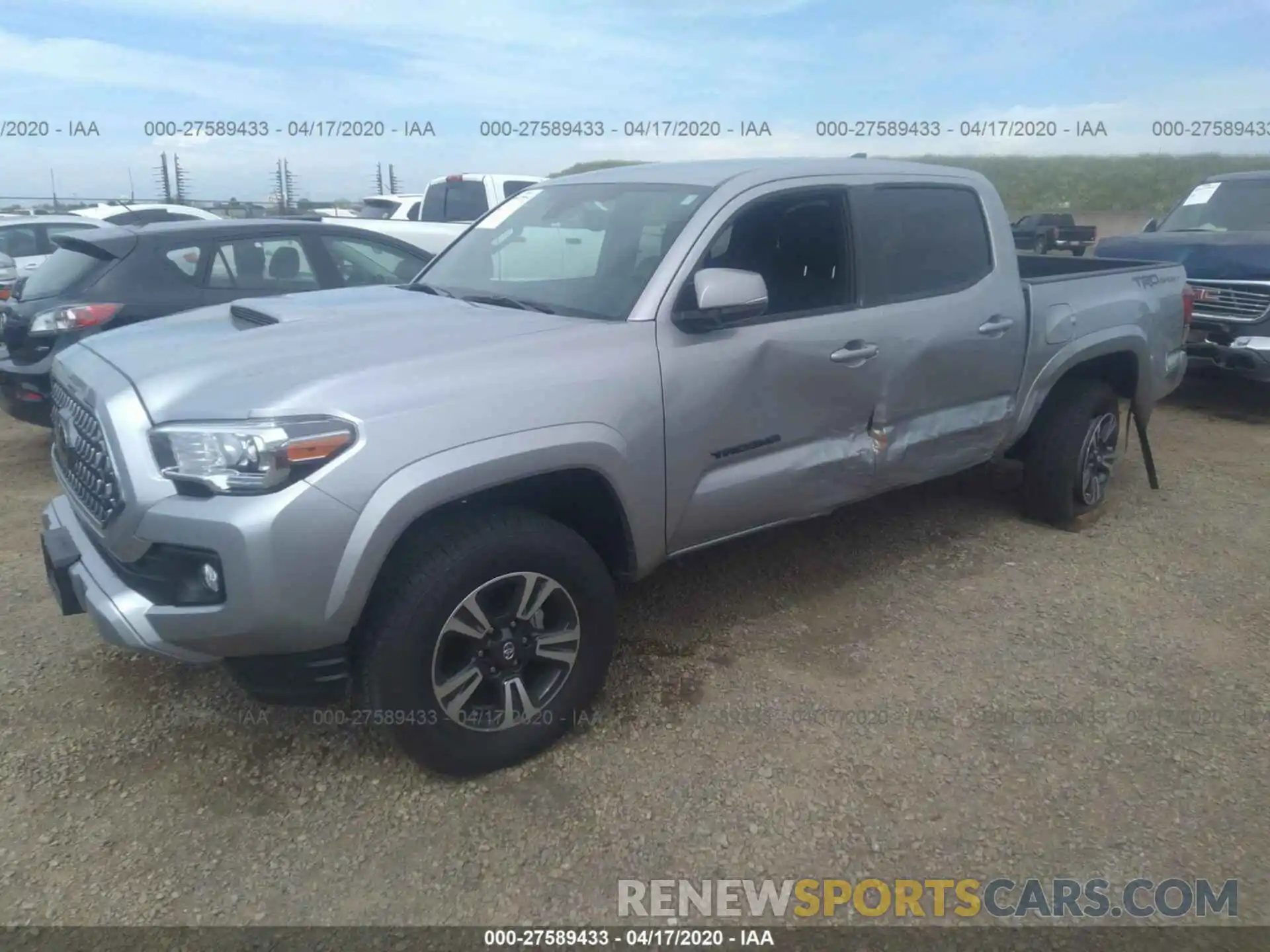 2 Photograph of a damaged car 3TMAZ5CN9KM101374 TOYOTA TACOMA 2019