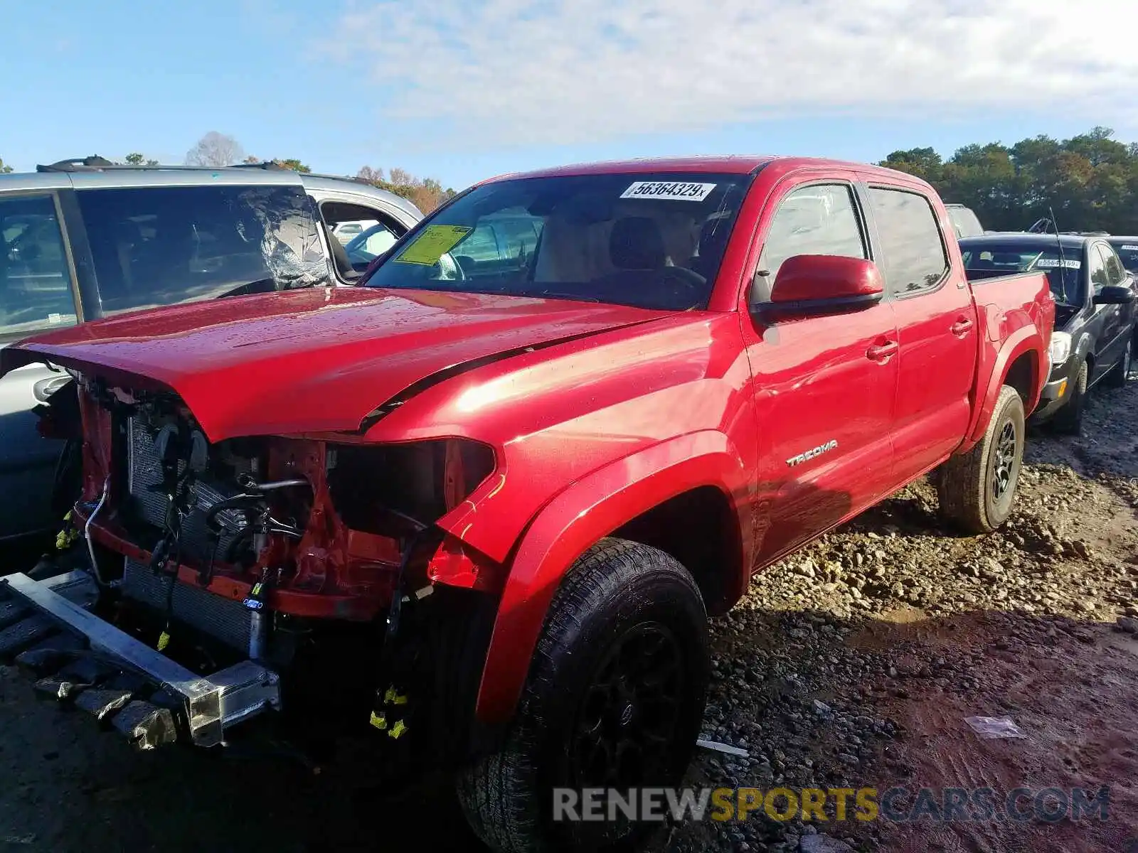 2 Photograph of a damaged car 3TMAZ5CN9KM104677 TOYOTA TACOMA 2019