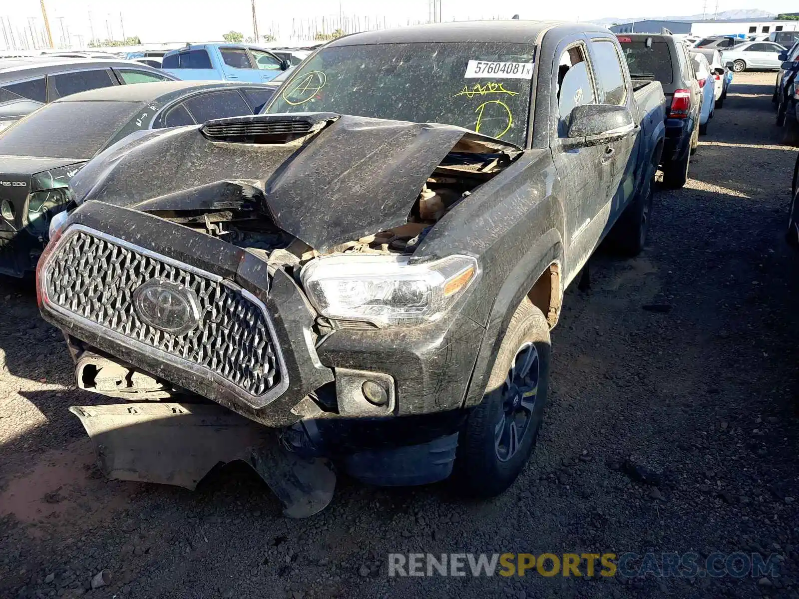 2 Photograph of a damaged car 3TMAZ5CN9KM107739 TOYOTA TACOMA 2019