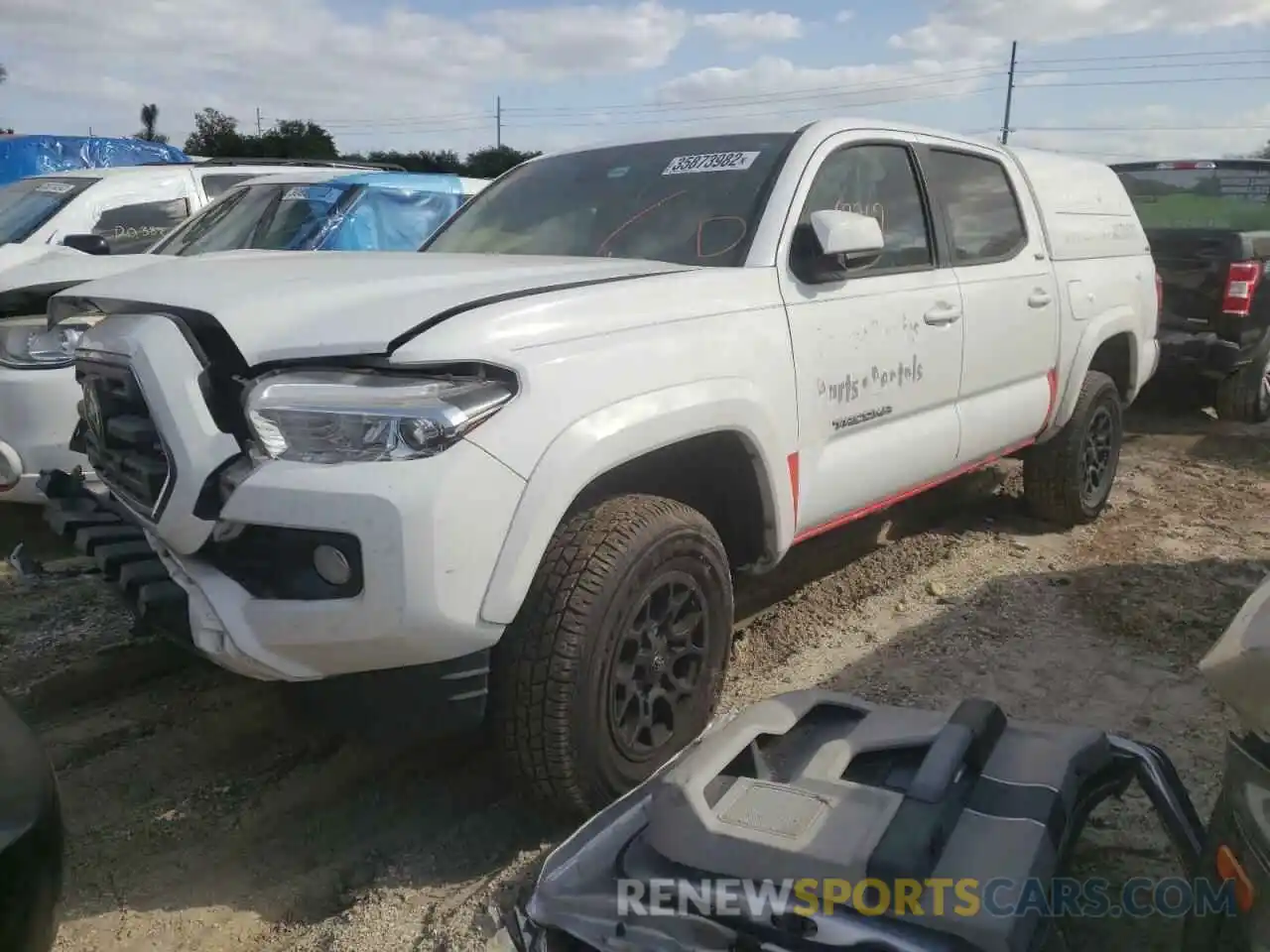 2 Photograph of a damaged car 3TMAZ5CNXKM093172 TOYOTA TACOMA 2019