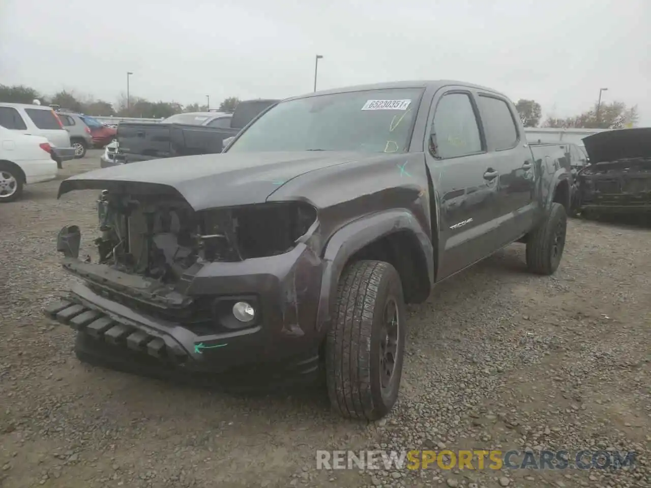 2 Photograph of a damaged car 3TMBZ5DN0KM019584 TOYOTA TACOMA 2019