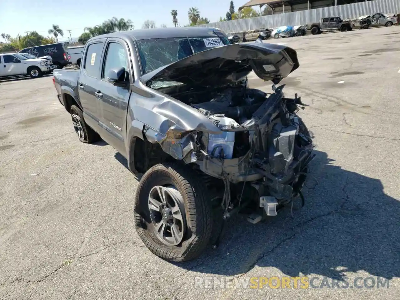 1 Photograph of a damaged car 3TMBZ5DN3KM022463 TOYOTA TACOMA 2019