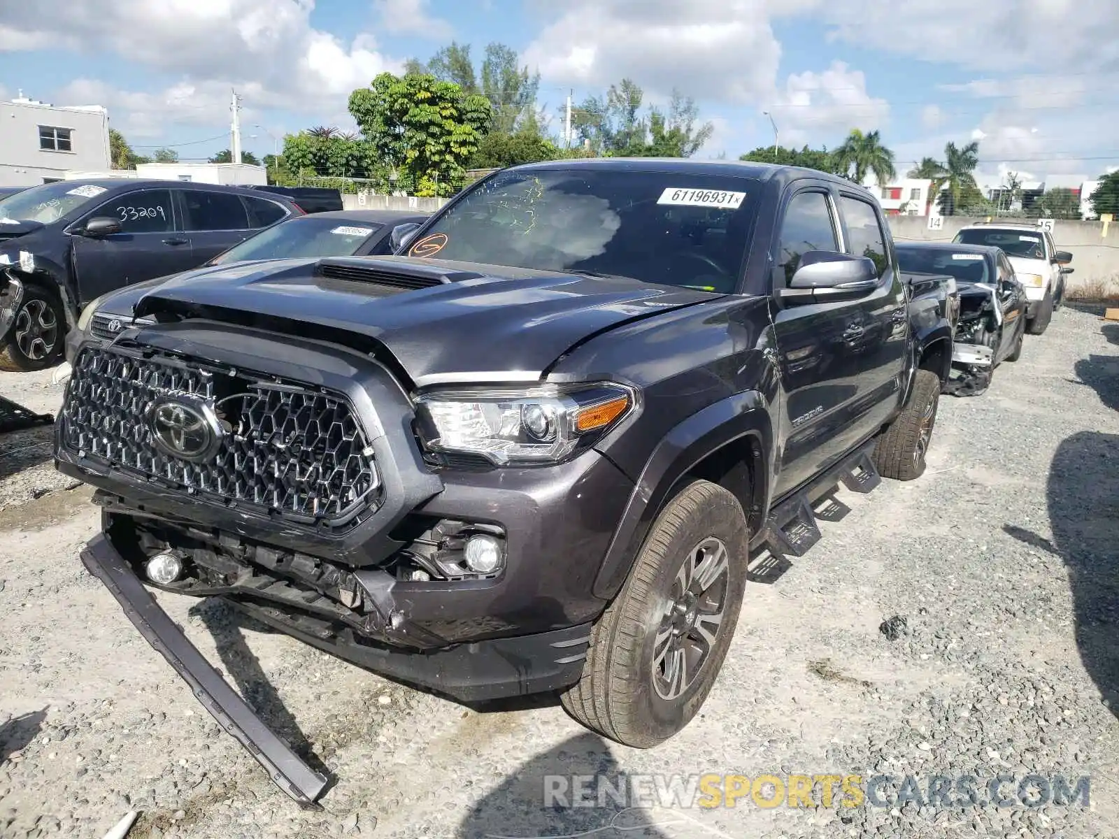 2 Photograph of a damaged car 3TMBZ5DN6KM019492 TOYOTA TACOMA 2019