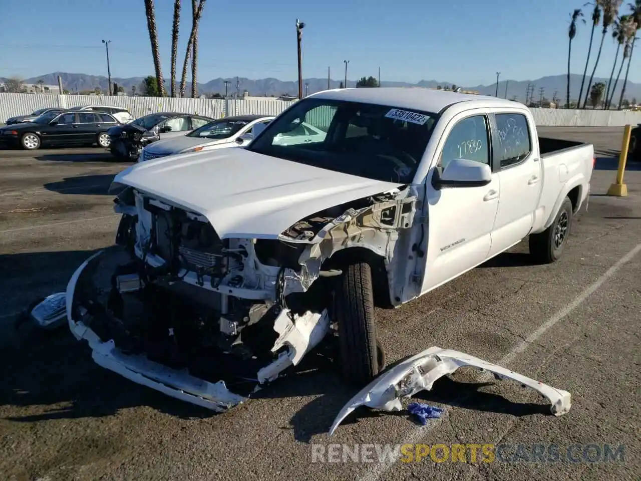 2 Photograph of a damaged car 3TMBZ5DN6KM022019 TOYOTA TACOMA 2019