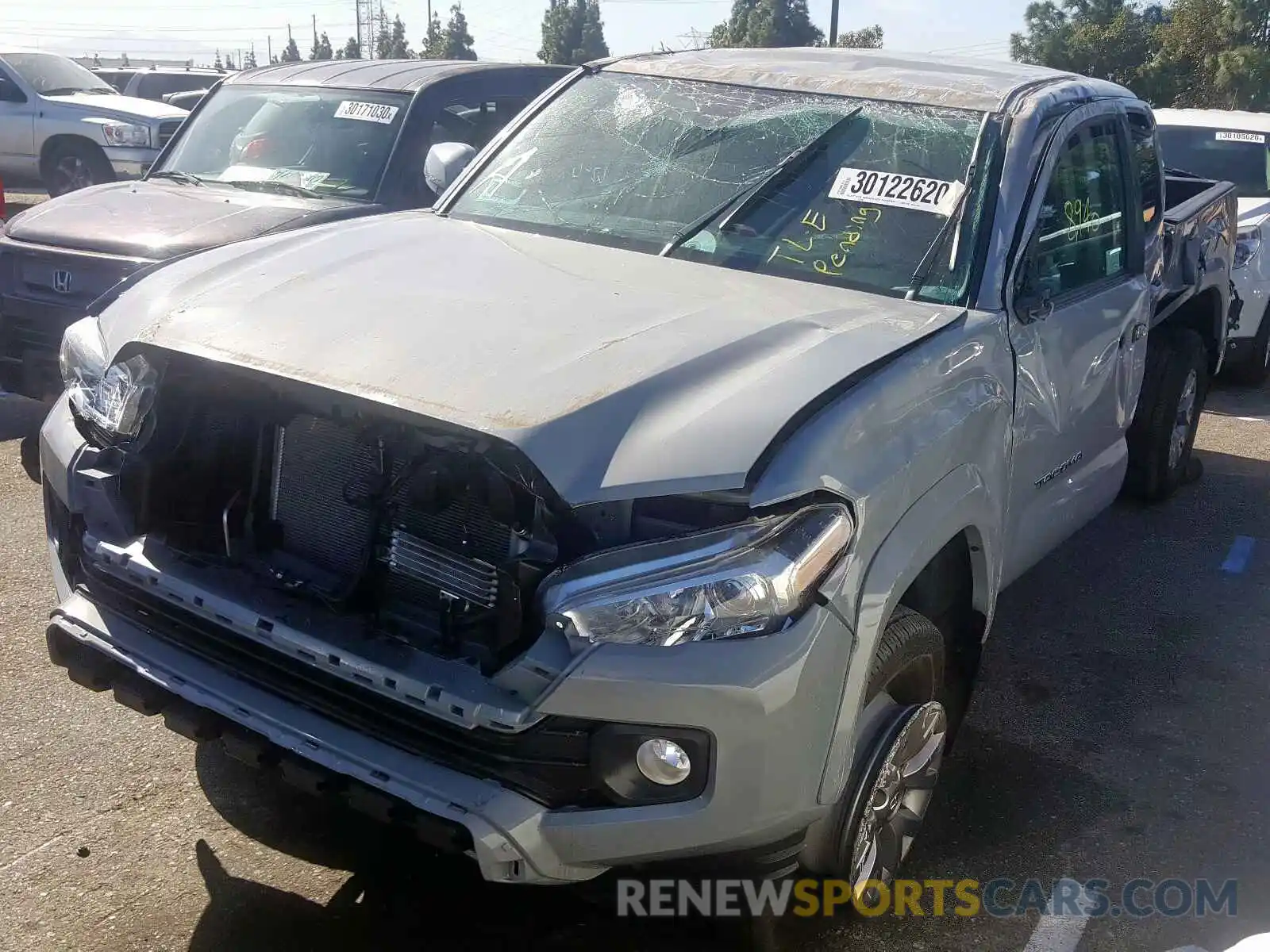 2 Photograph of a damaged car 3TMBZ5DN6KM023154 TOYOTA TACOMA 2019