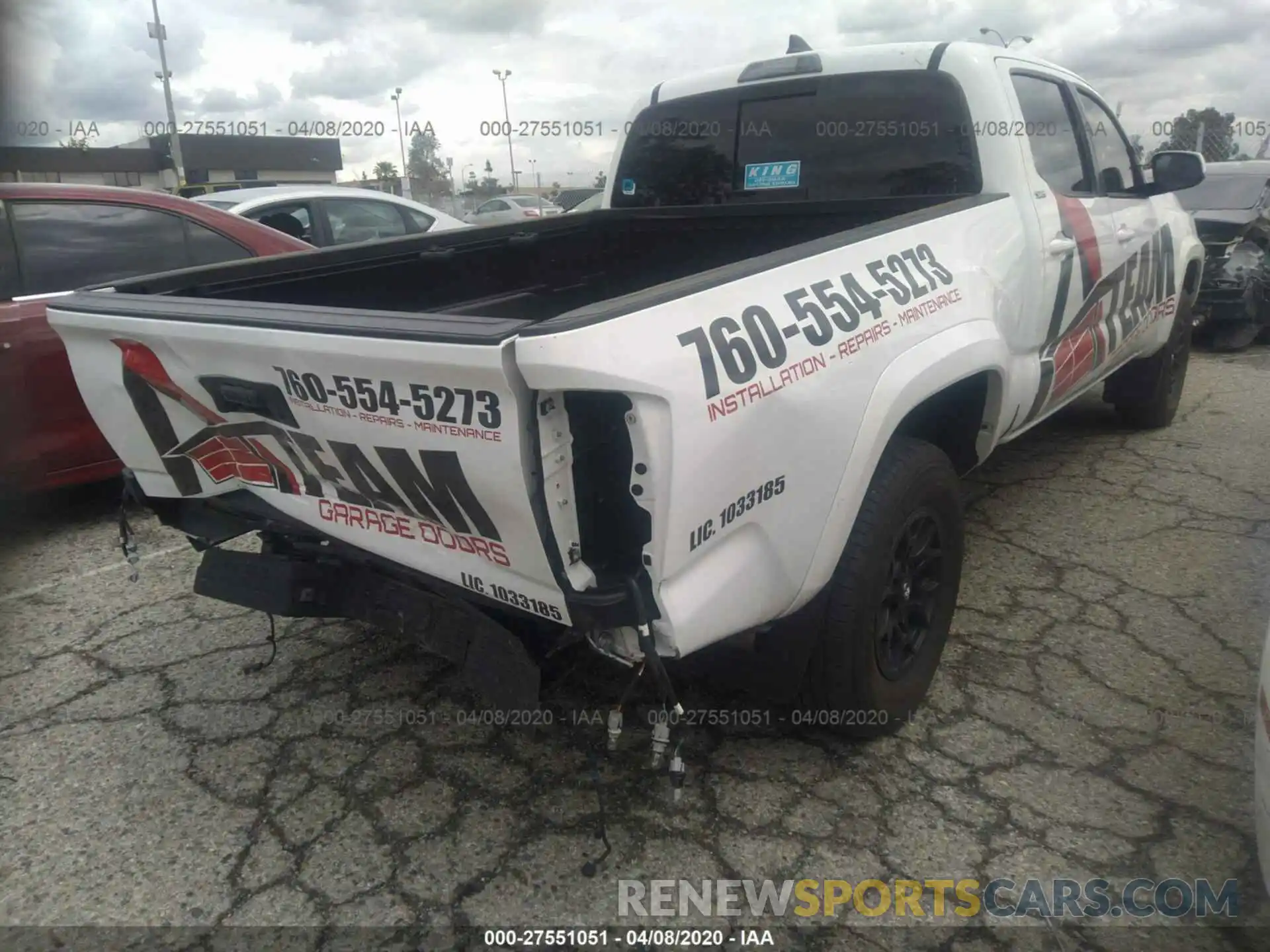 4 Фотография поврежденного автомобиля 3TMBZ5DN7KM021073 TOYOTA TACOMA 2019