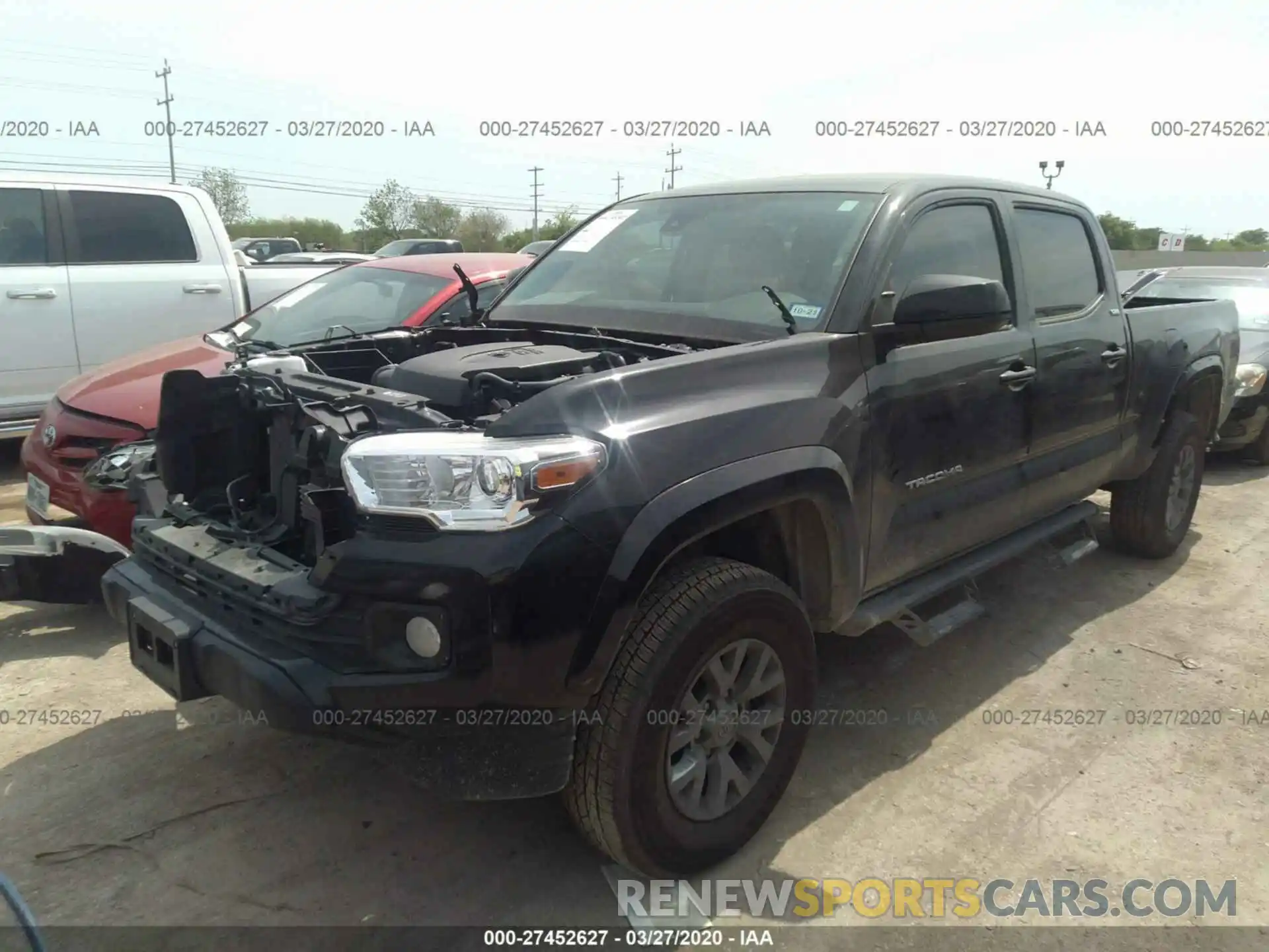 2 Photograph of a damaged car 3TMBZ5DN7KM023101 TOYOTA TACOMA 2019