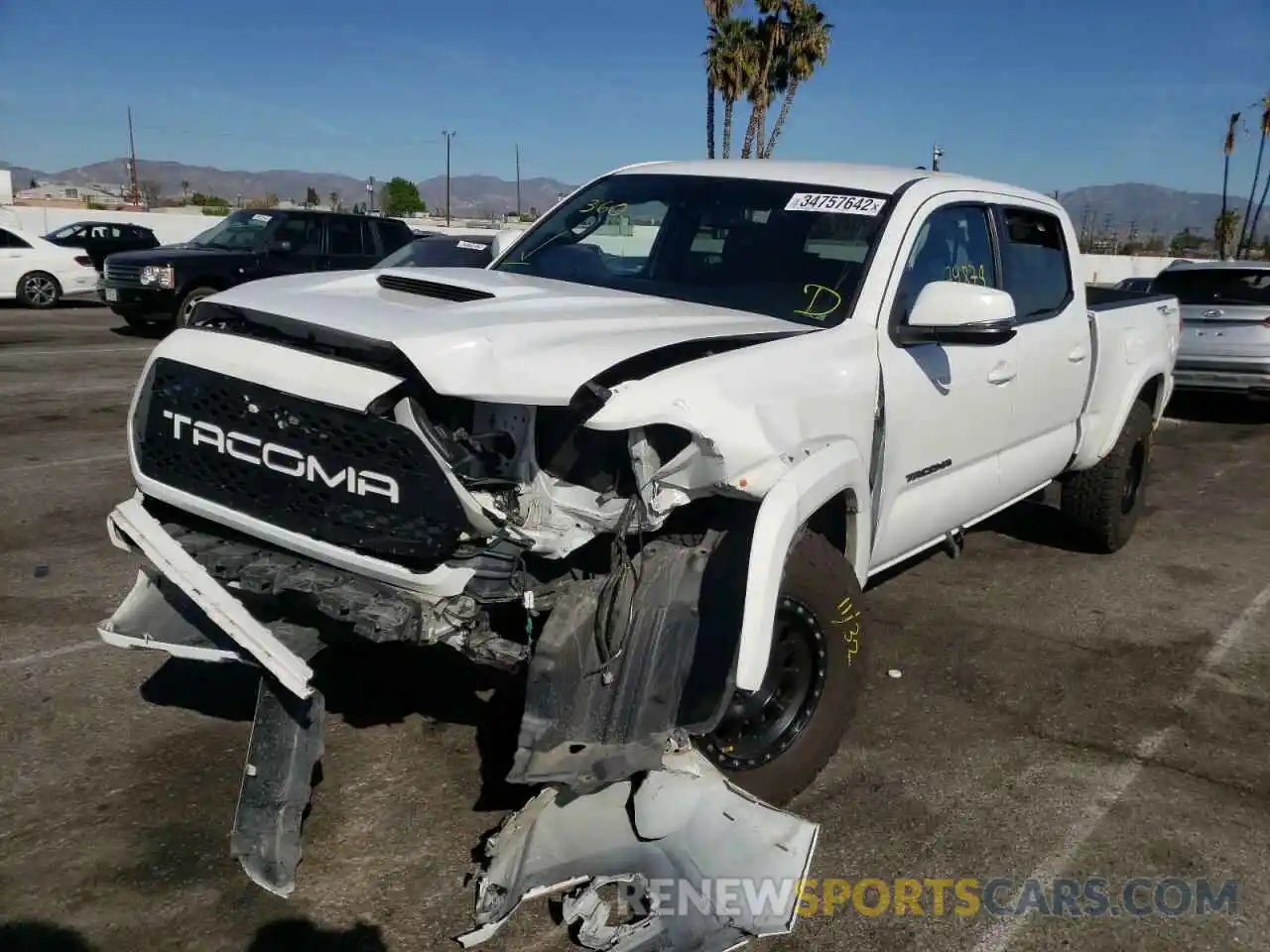 2 Photograph of a damaged car 3TMBZ5DN8KM017842 TOYOTA TACOMA 2019