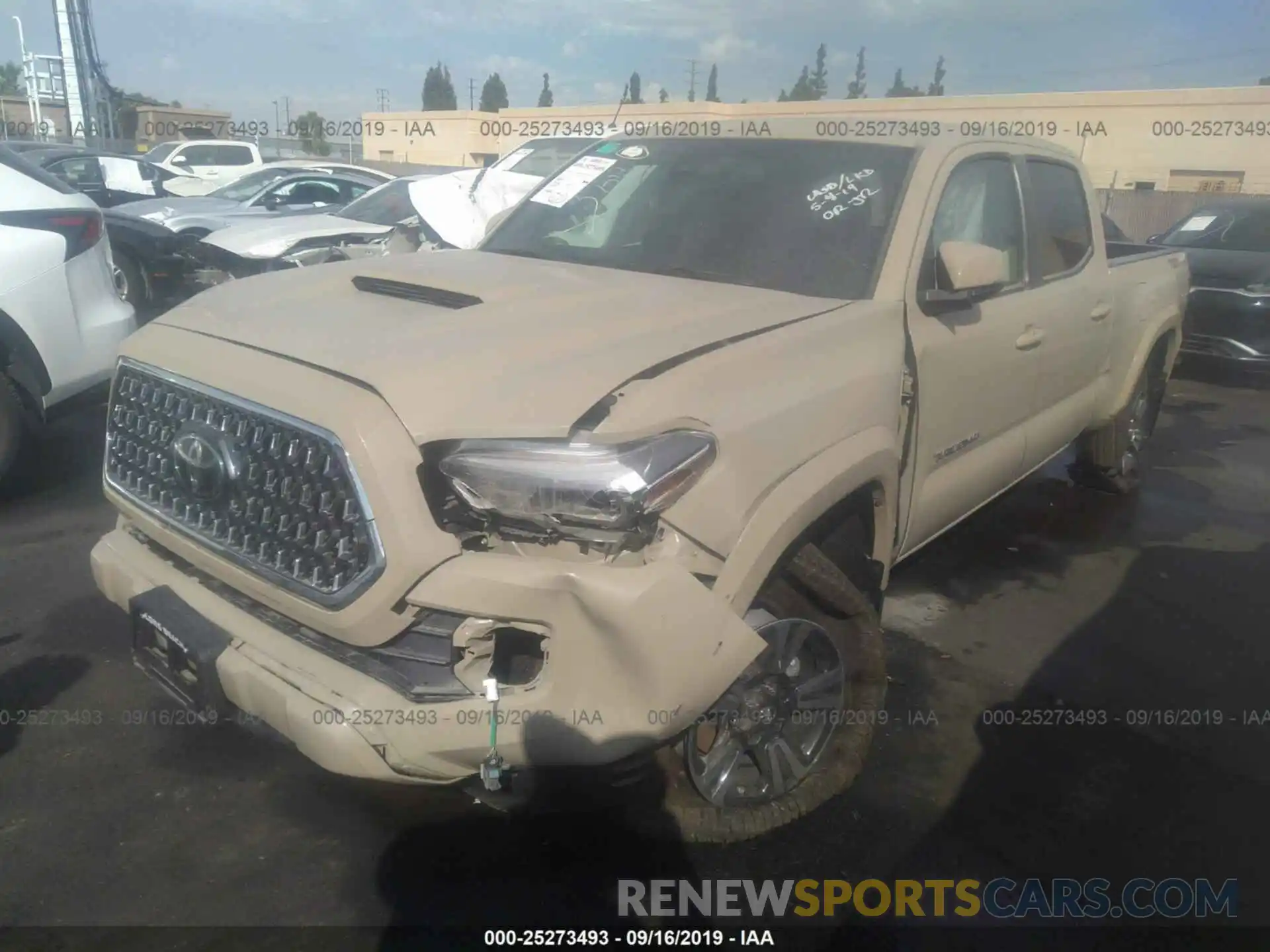 2 Photograph of a damaged car 3TMBZ5DN8KM021017 TOYOTA TACOMA 2019