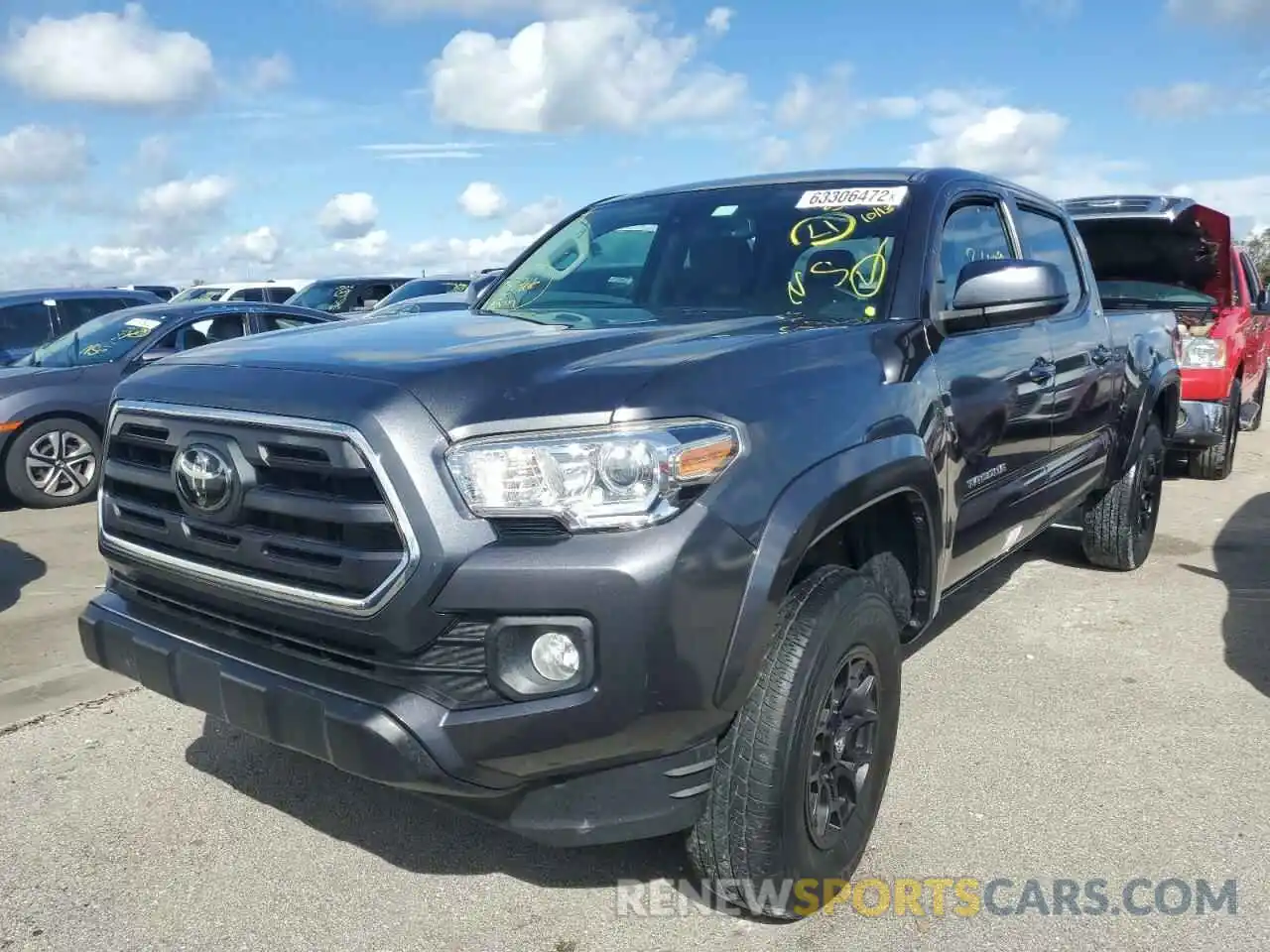 2 Photograph of a damaged car 3TMBZ5DN8KM023141 TOYOTA TACOMA 2019