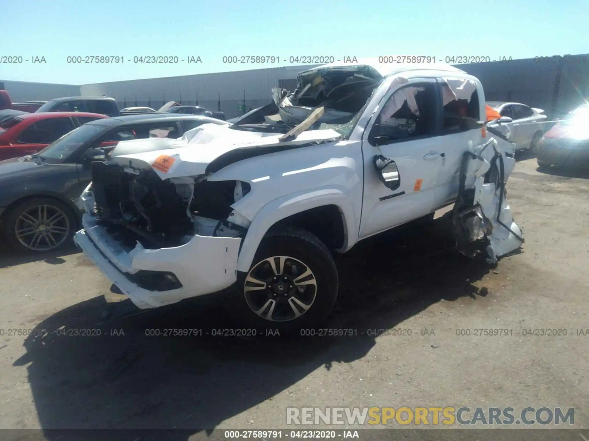 2 Photograph of a damaged car 3TMBZ5DN9KM020233 TOYOTA TACOMA 2019