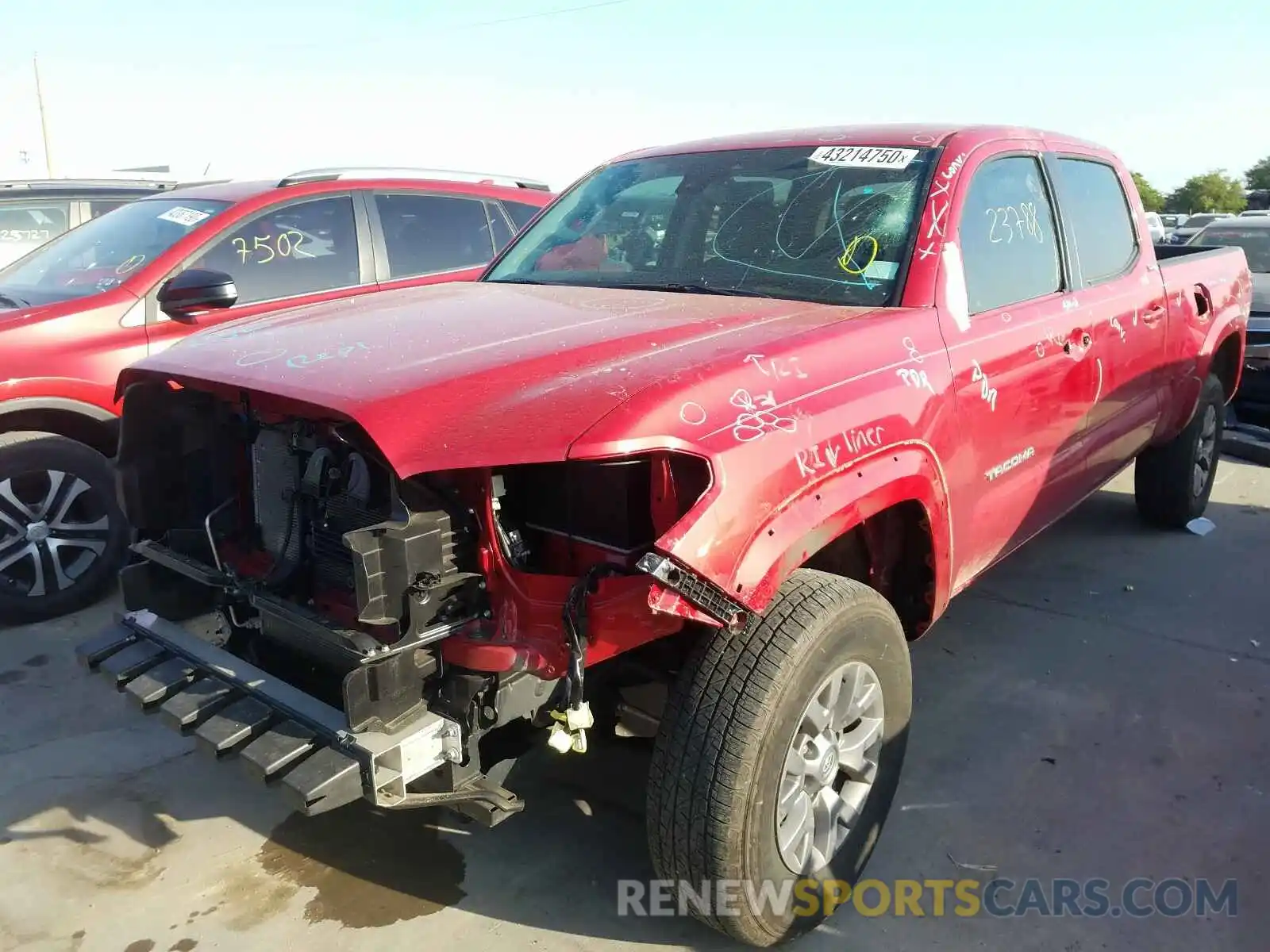 2 Photograph of a damaged car 3TMBZ5DNXKM020080 TOYOTA TACOMA 2019