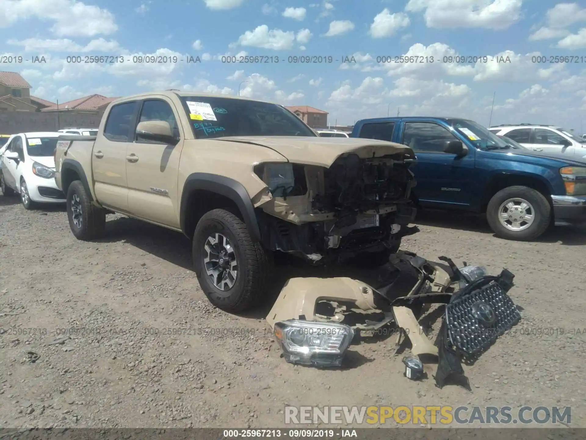 1 Photograph of a damaged car 3TMCZ5AN0KM211726 TOYOTA TACOMA 2019