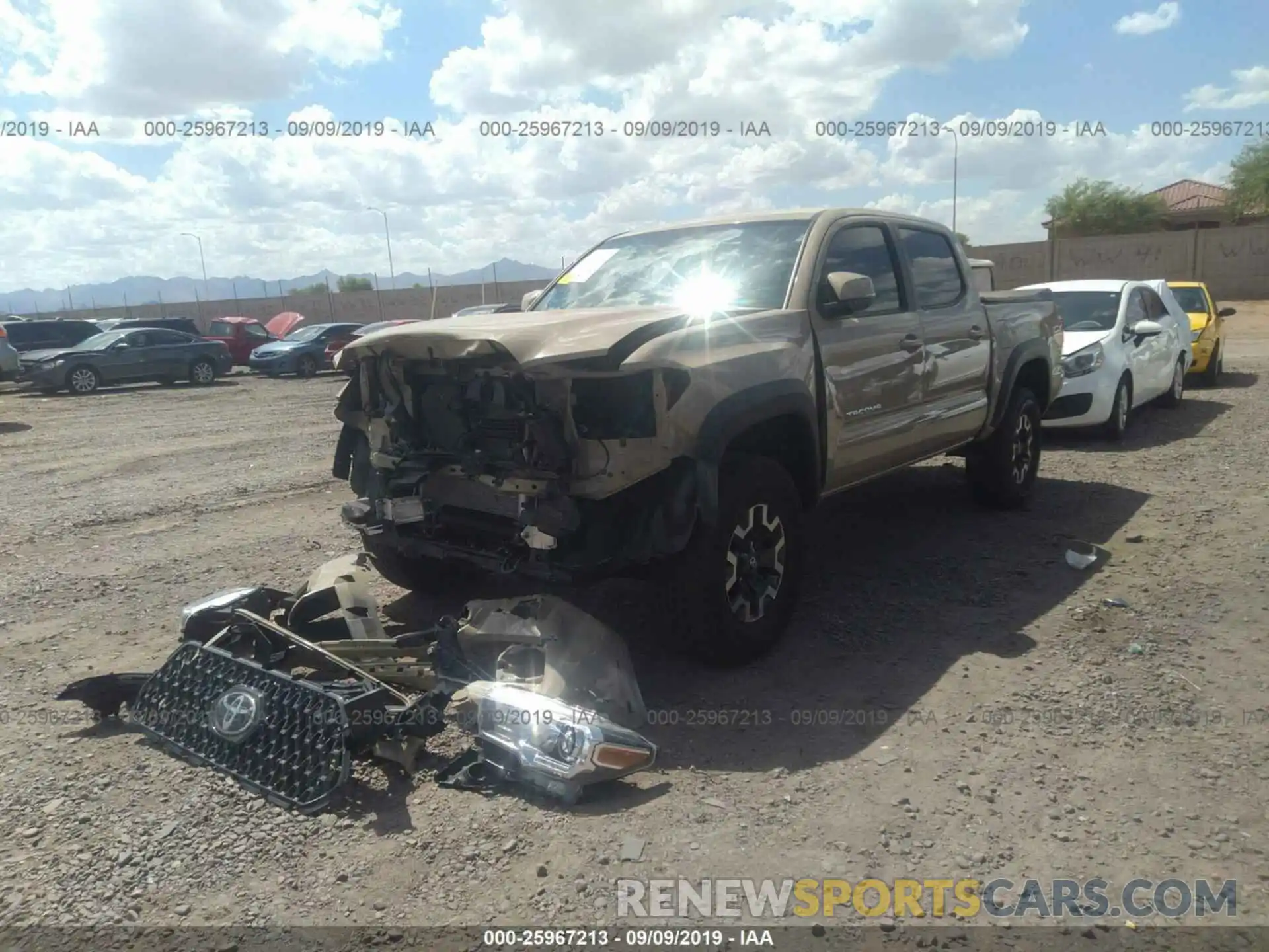 2 Photograph of a damaged car 3TMCZ5AN0KM211726 TOYOTA TACOMA 2019