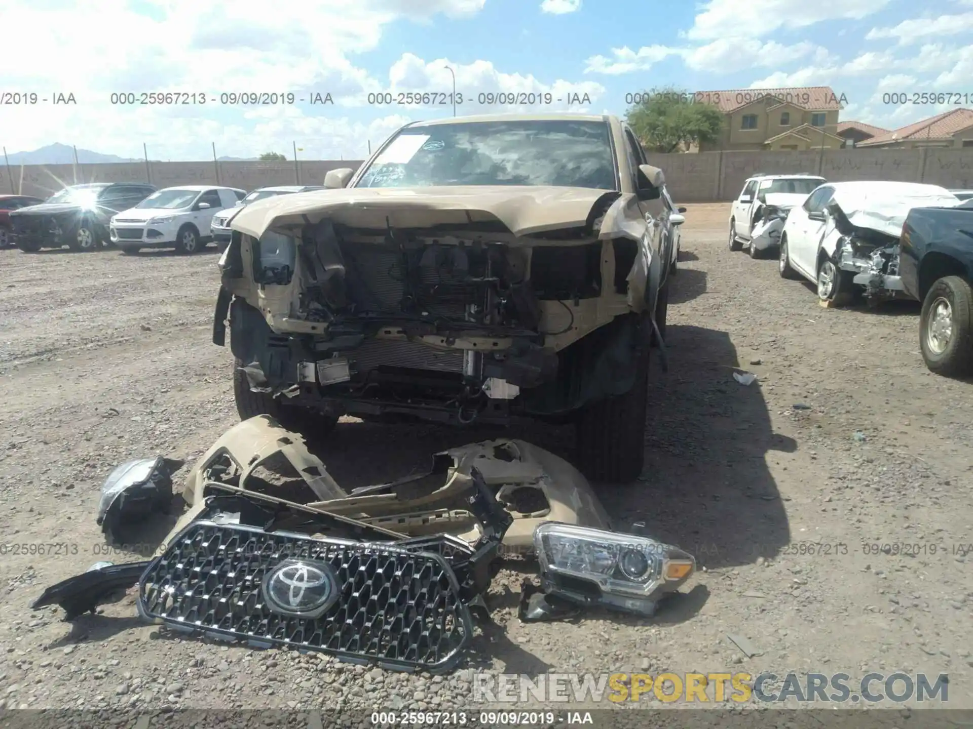 6 Photograph of a damaged car 3TMCZ5AN0KM211726 TOYOTA TACOMA 2019