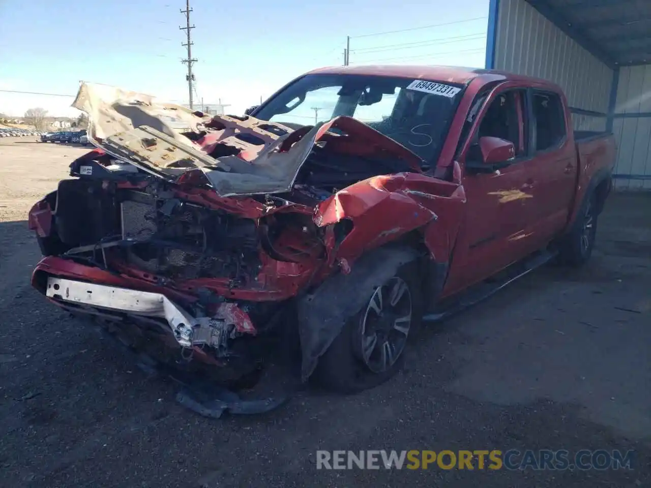 2 Photograph of a damaged car 3TMCZ5AN0KM218580 TOYOTA TACOMA 2019