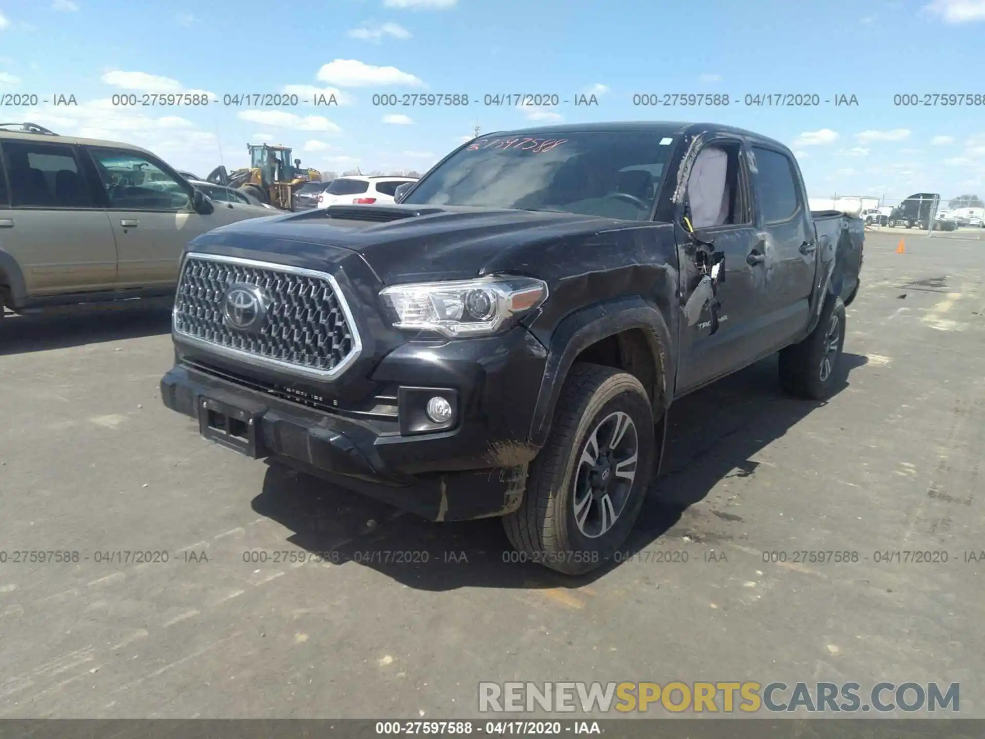 2 Photograph of a damaged car 3TMCZ5AN0KM225285 TOYOTA TACOMA 2019