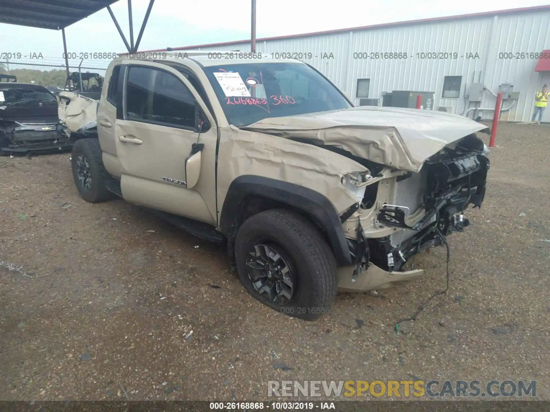 1 Photograph of a damaged car 3TMCZ5AN0KM241390 TOYOTA TACOMA 2019