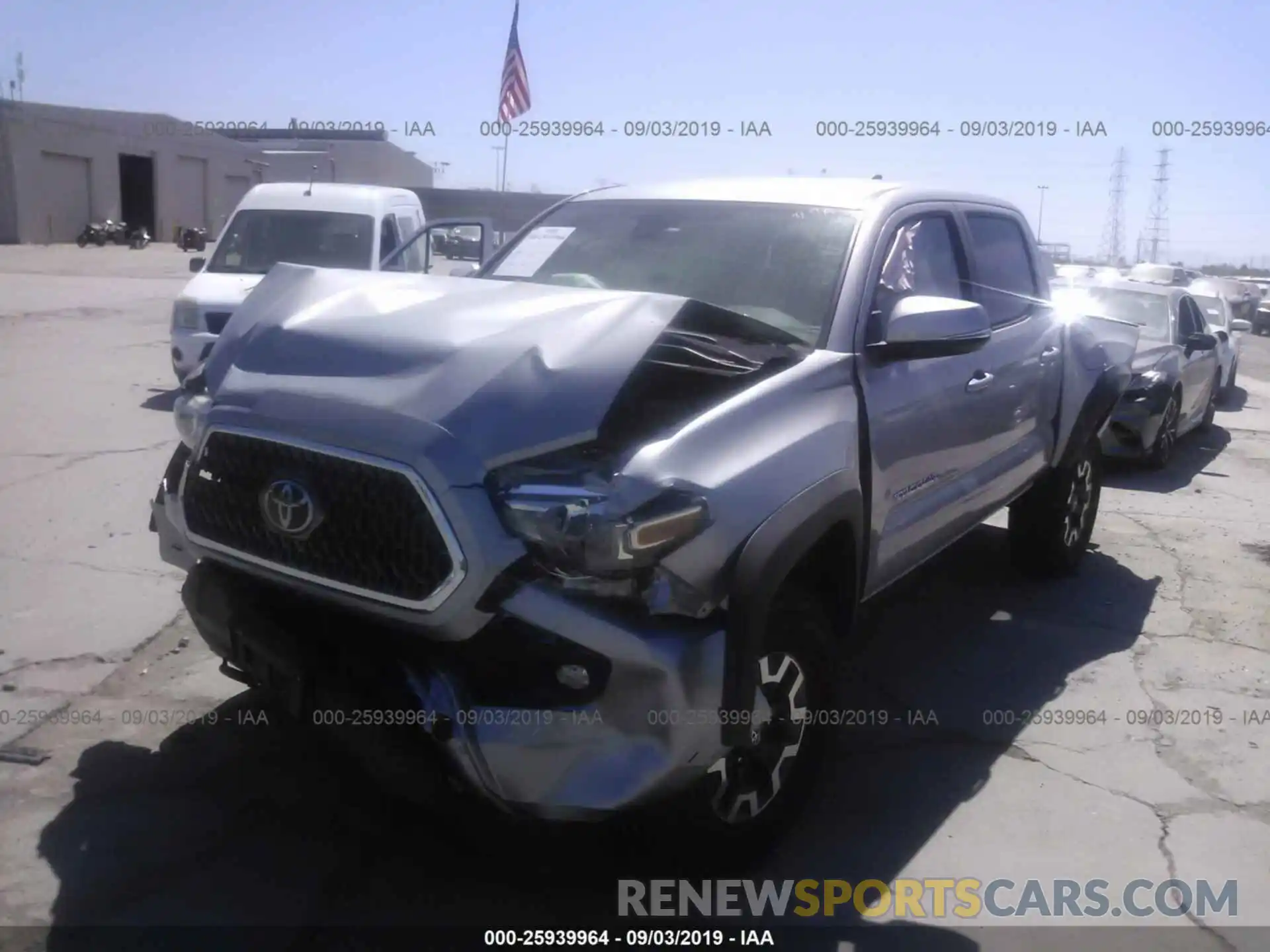 2 Photograph of a damaged car 3TMCZ5AN0KM256441 TOYOTA TACOMA 2019