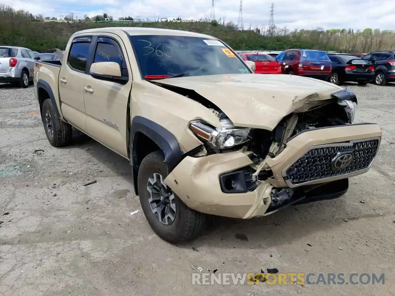 1 Photograph of a damaged car 3TMCZ5AN0KM258724 TOYOTA TACOMA 2019