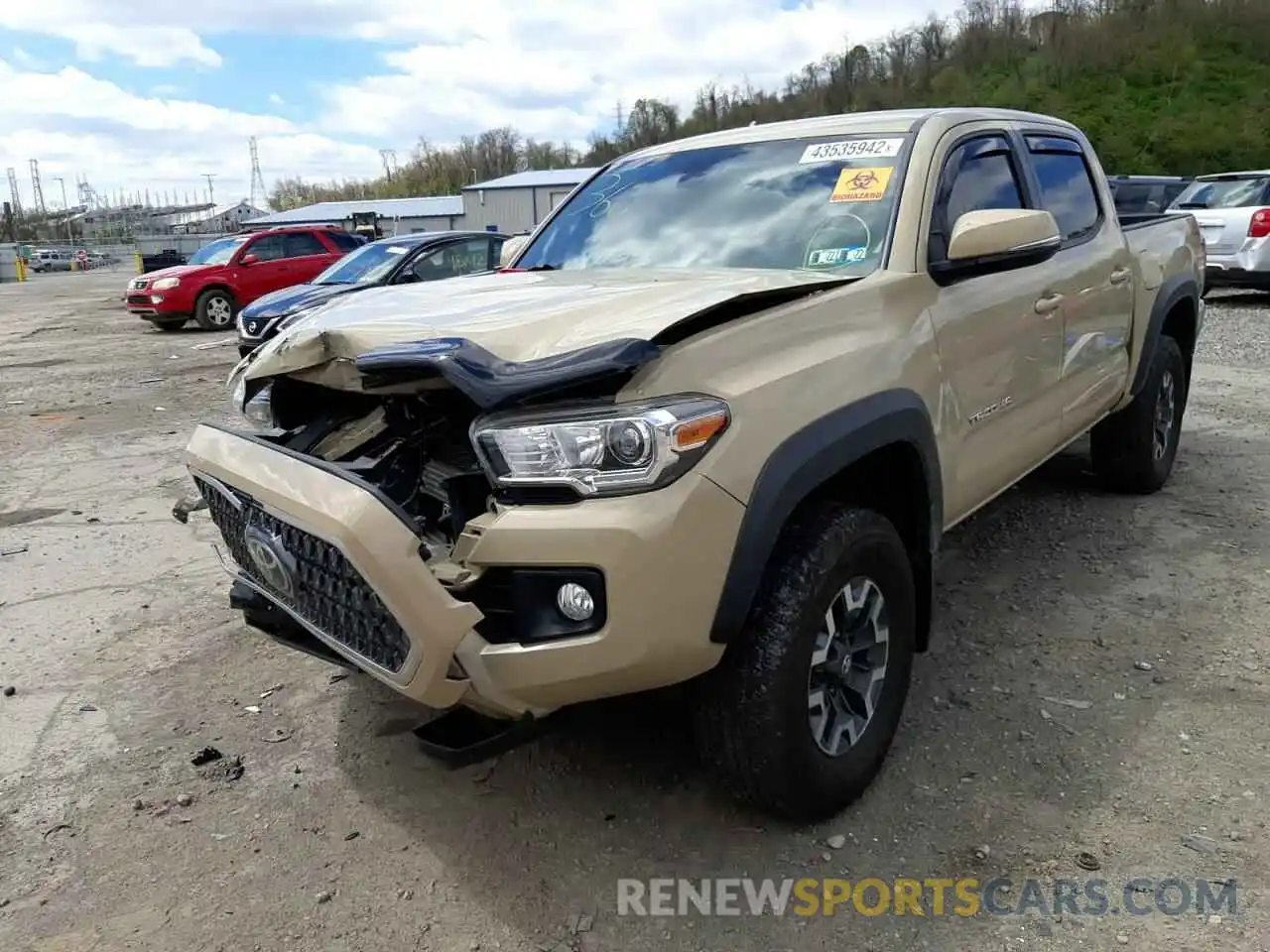 2 Photograph of a damaged car 3TMCZ5AN0KM258724 TOYOTA TACOMA 2019