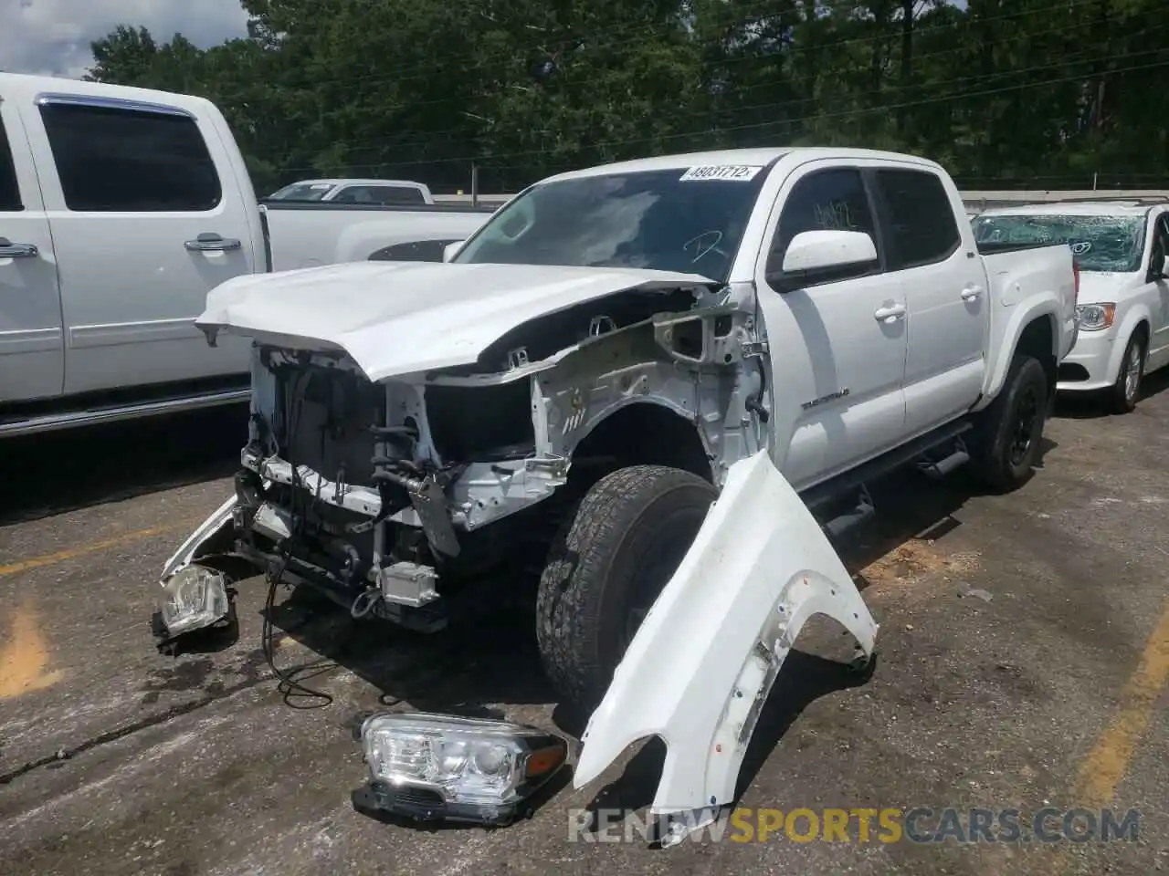 2 Photograph of a damaged car 3TMCZ5AN0KM271540 TOYOTA TACOMA 2019