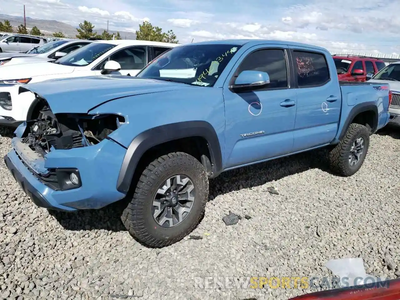 1 Photograph of a damaged car 3TMCZ5AN0KM280609 TOYOTA TACOMA 2019