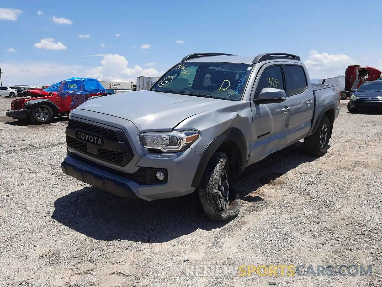 2 Photograph of a damaged car 3TMCZ5AN1KM209225 TOYOTA TACOMA 2019