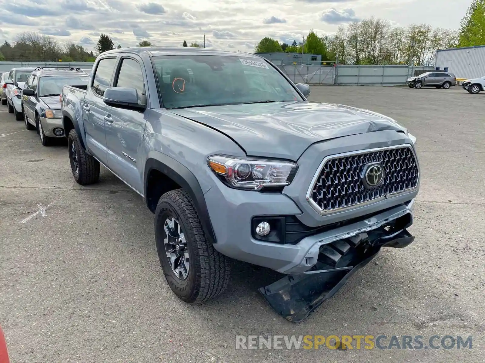 1 Photograph of a damaged car 3TMCZ5AN1KM209743 TOYOTA TACOMA 2019