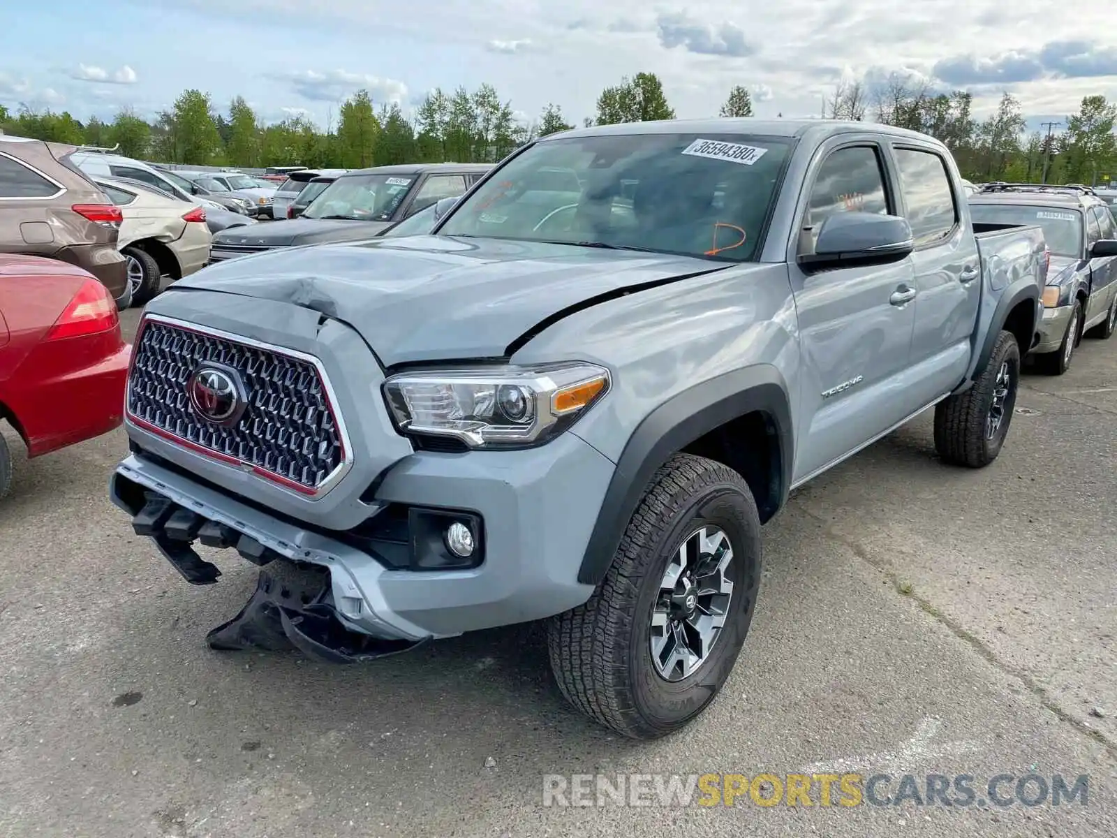 2 Photograph of a damaged car 3TMCZ5AN1KM209743 TOYOTA TACOMA 2019