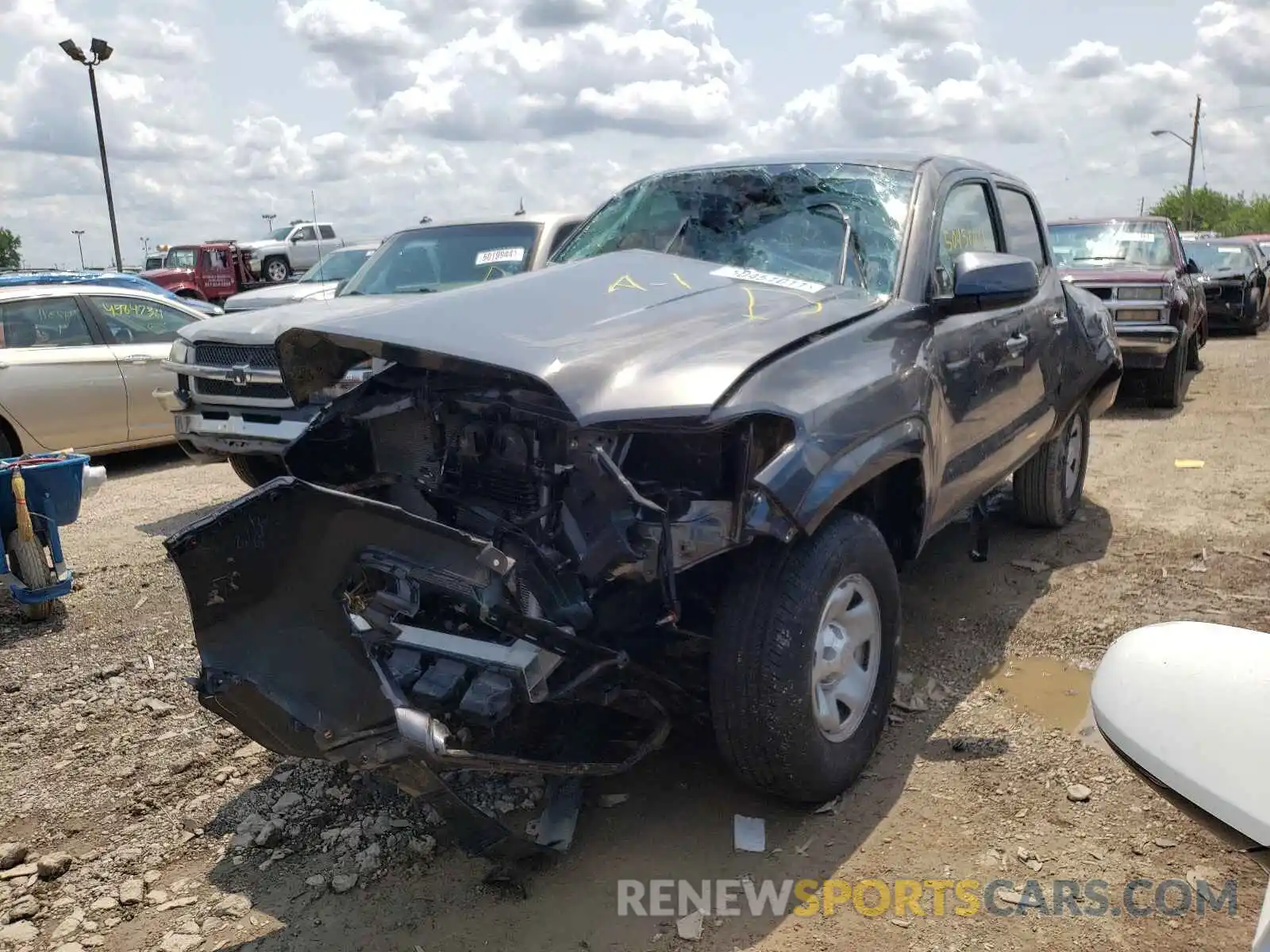 2 Photograph of a damaged car 3TMCZ5AN1KM241494 TOYOTA TACOMA 2019