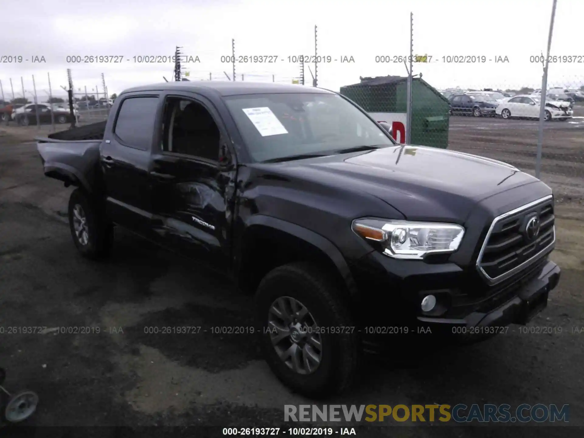 1 Photograph of a damaged car 3TMCZ5AN1KM253032 TOYOTA TACOMA 2019