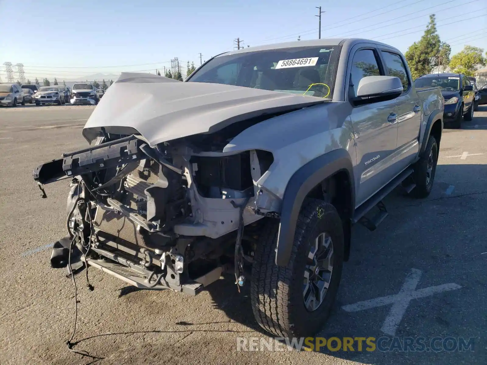 2 Photograph of a damaged car 3TMCZ5AN1KM272258 TOYOTA TACOMA 2019