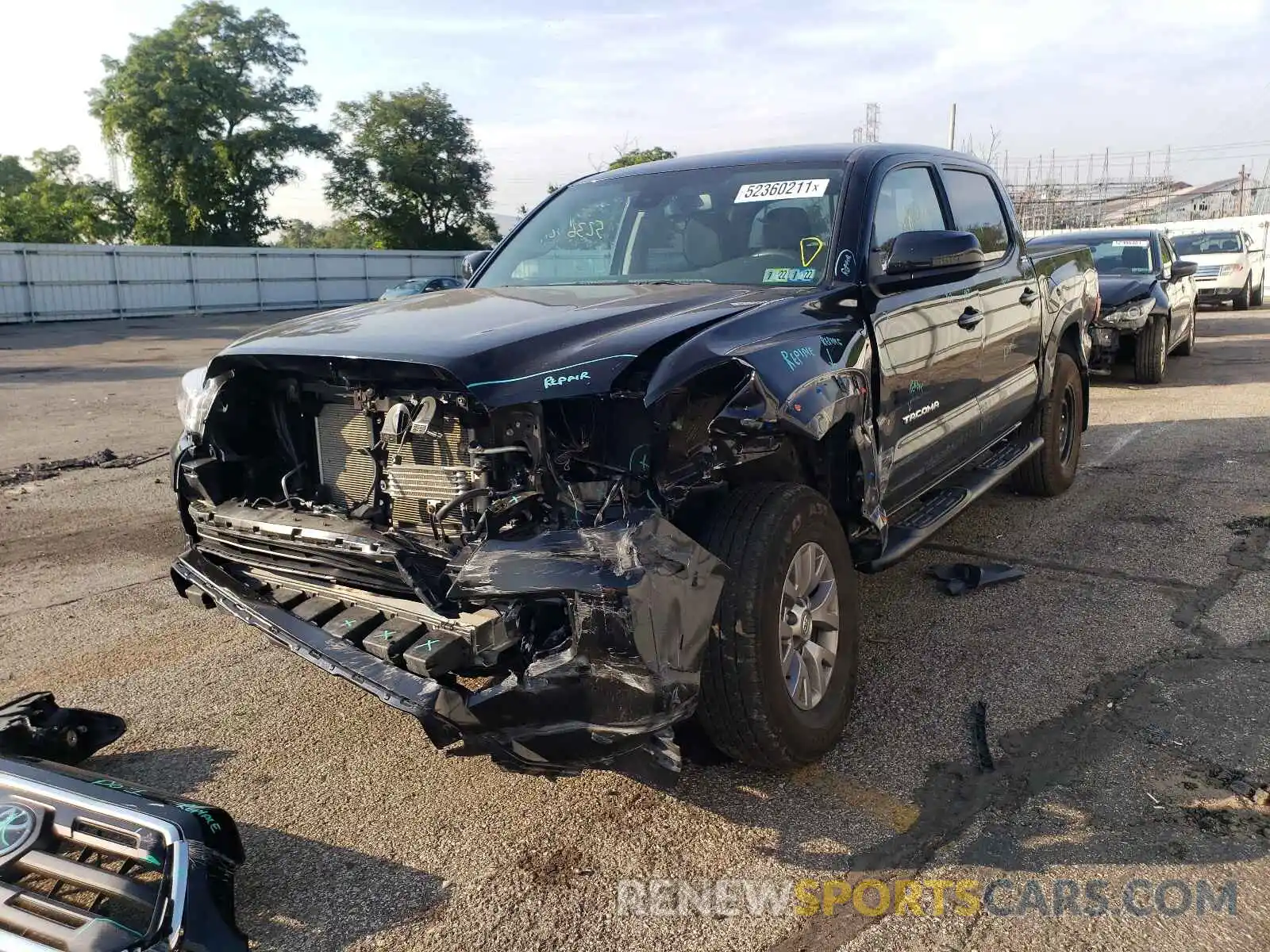 2 Photograph of a damaged car 3TMCZ5AN1KM276309 TOYOTA TACOMA 2019