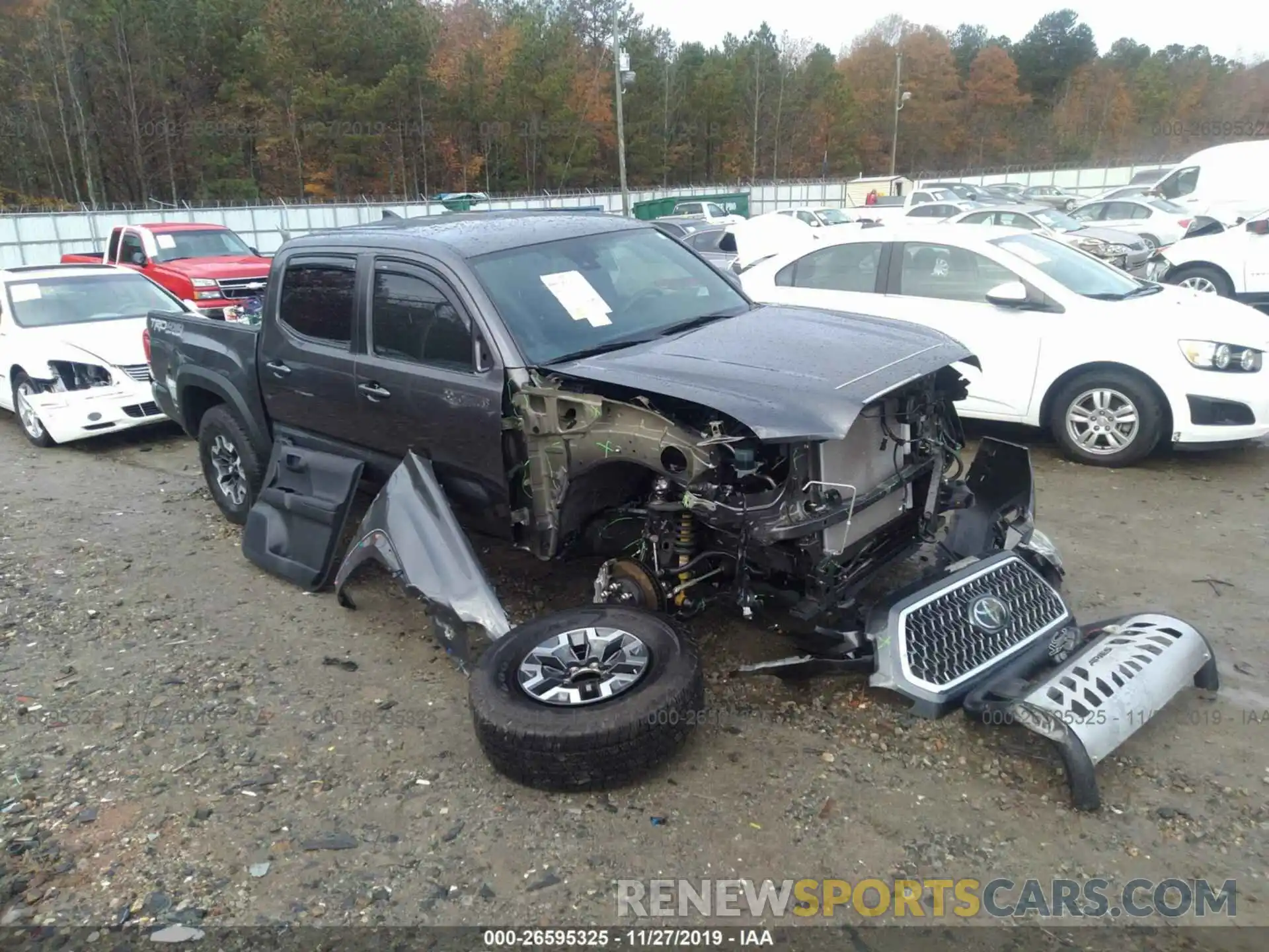 1 Photograph of a damaged car 3TMCZ5AN2KM200307 TOYOTA TACOMA 2019