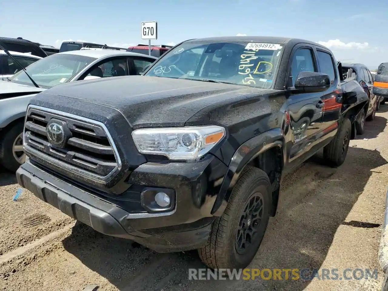 2 Photograph of a damaged car 3TMCZ5AN2KM204597 TOYOTA TACOMA 2019