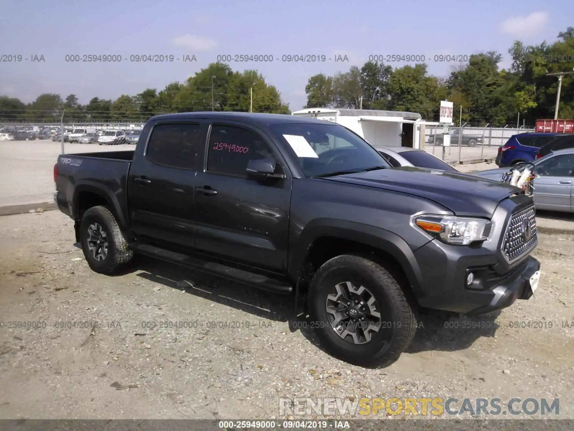 1 Photograph of a damaged car 3TMCZ5AN2KM243321 TOYOTA TACOMA 2019