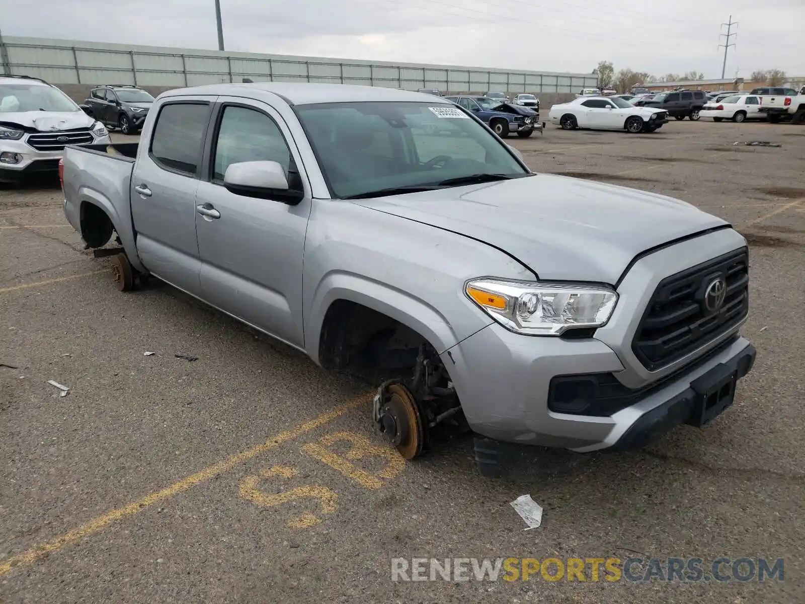 1 Photograph of a damaged car 3TMCZ5AN2KM256165 TOYOTA TACOMA 2019