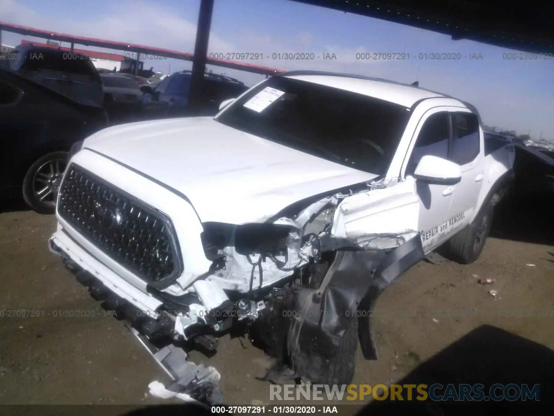 2 Photograph of a damaged car 3TMCZ5AN2KM256943 TOYOTA TACOMA 2019