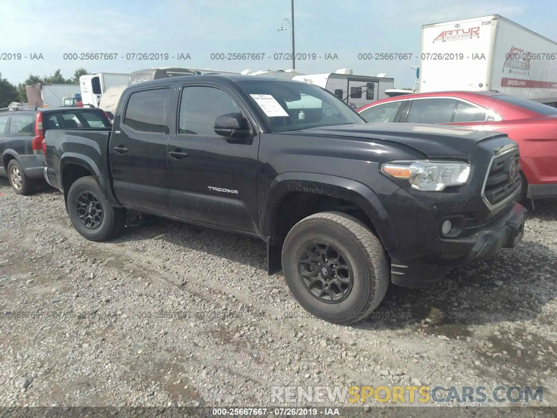 1 Photograph of a damaged car 3TMCZ5AN3KM190435 TOYOTA TACOMA 2019