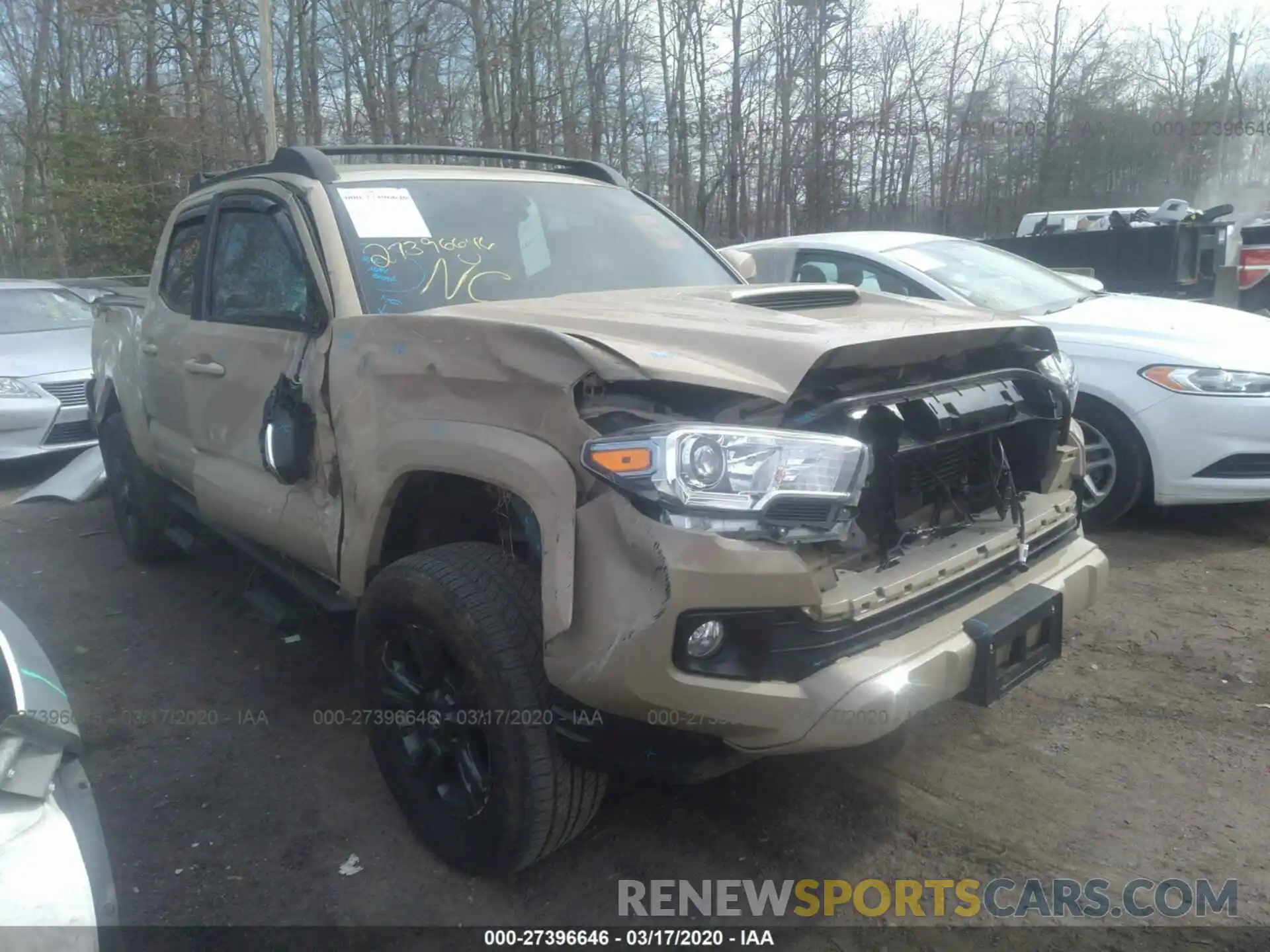 1 Photograph of a damaged car 3TMCZ5AN3KM190998 TOYOTA TACOMA 2019