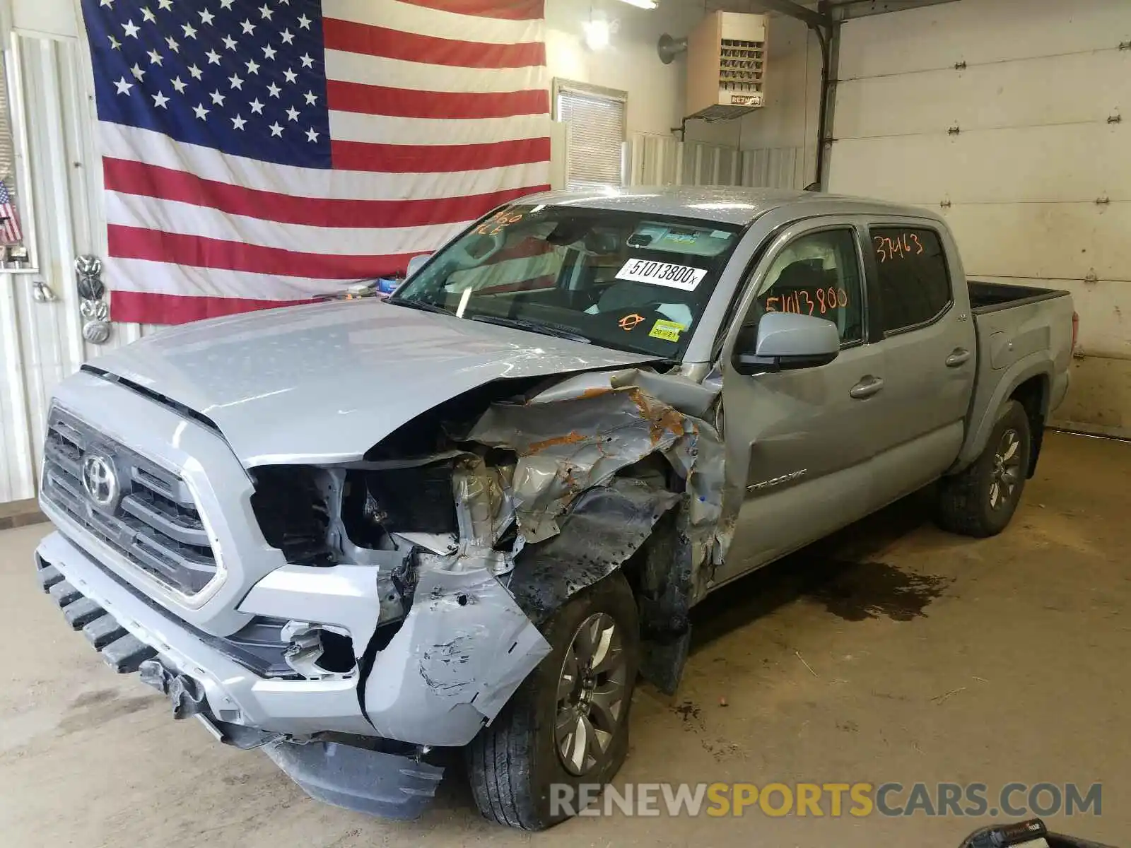 2 Photograph of a damaged car 3TMCZ5AN3KM195036 TOYOTA TACOMA 2019