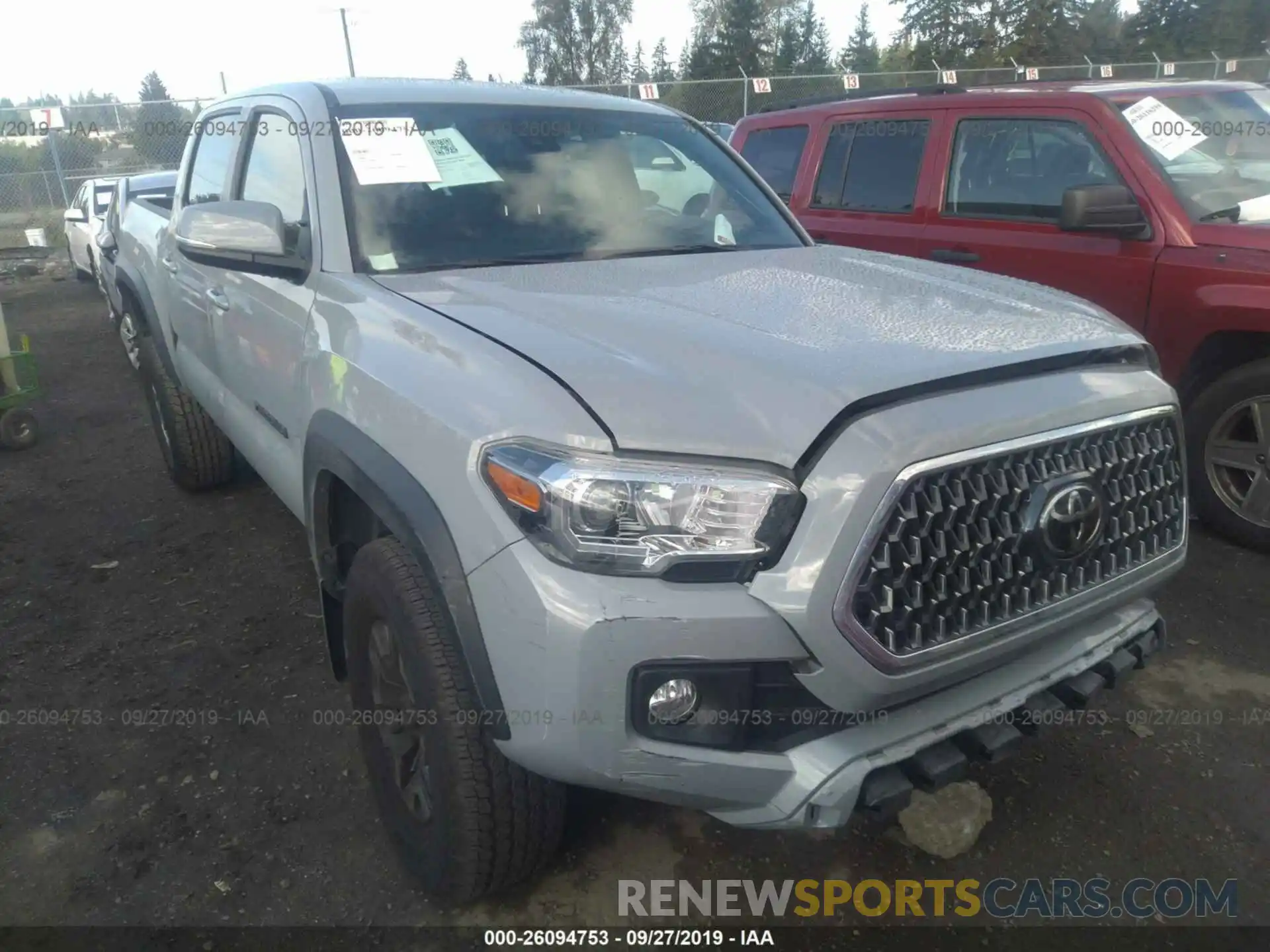 1 Photograph of a damaged car 3TMCZ5AN3KM201269 TOYOTA TACOMA 2019