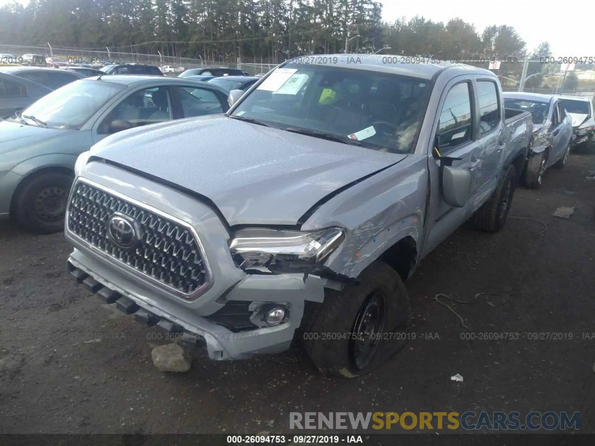 2 Photograph of a damaged car 3TMCZ5AN3KM201269 TOYOTA TACOMA 2019