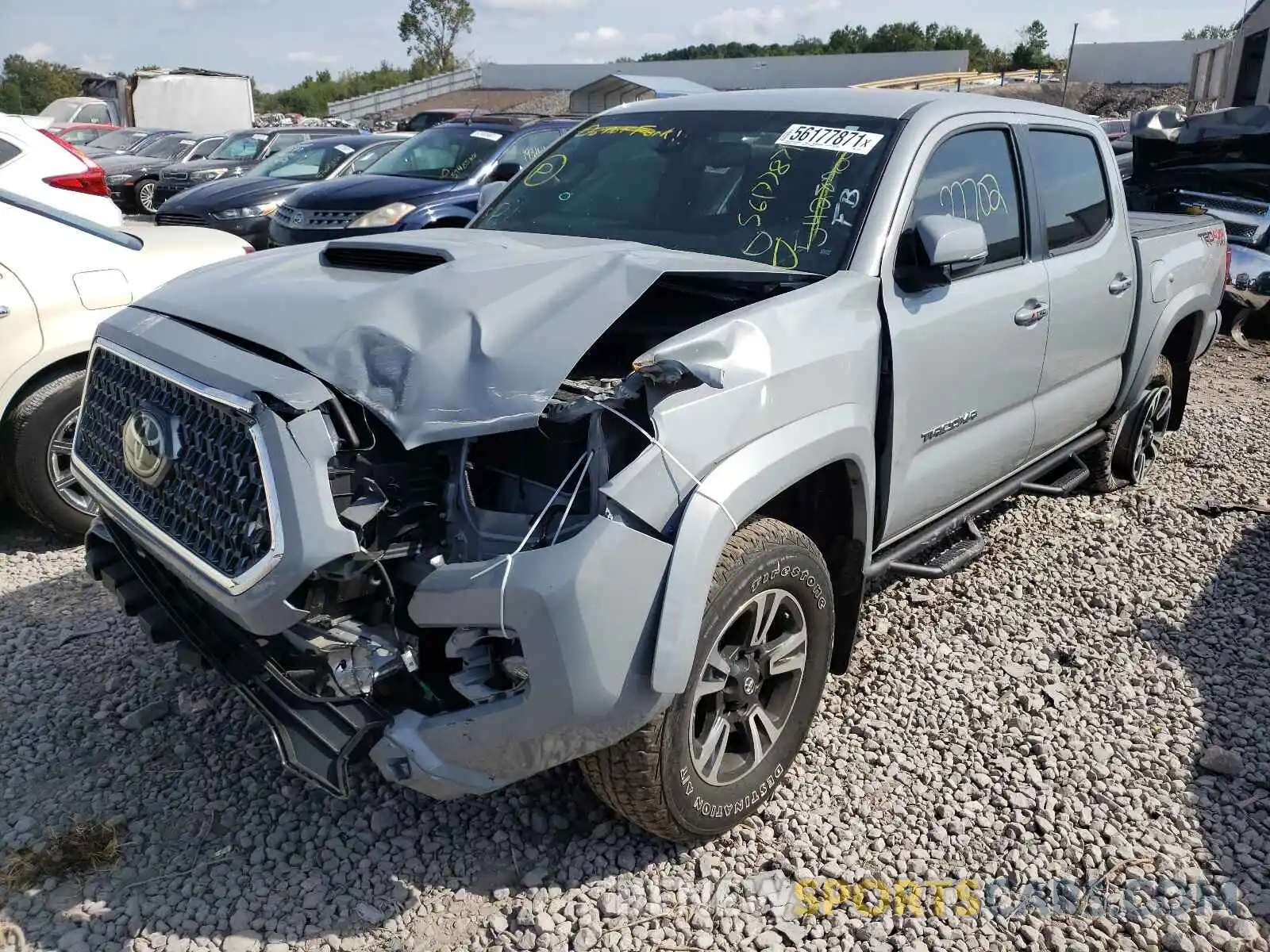 2 Photograph of a damaged car 3TMCZ5AN3KM212272 TOYOTA TACOMA 2019