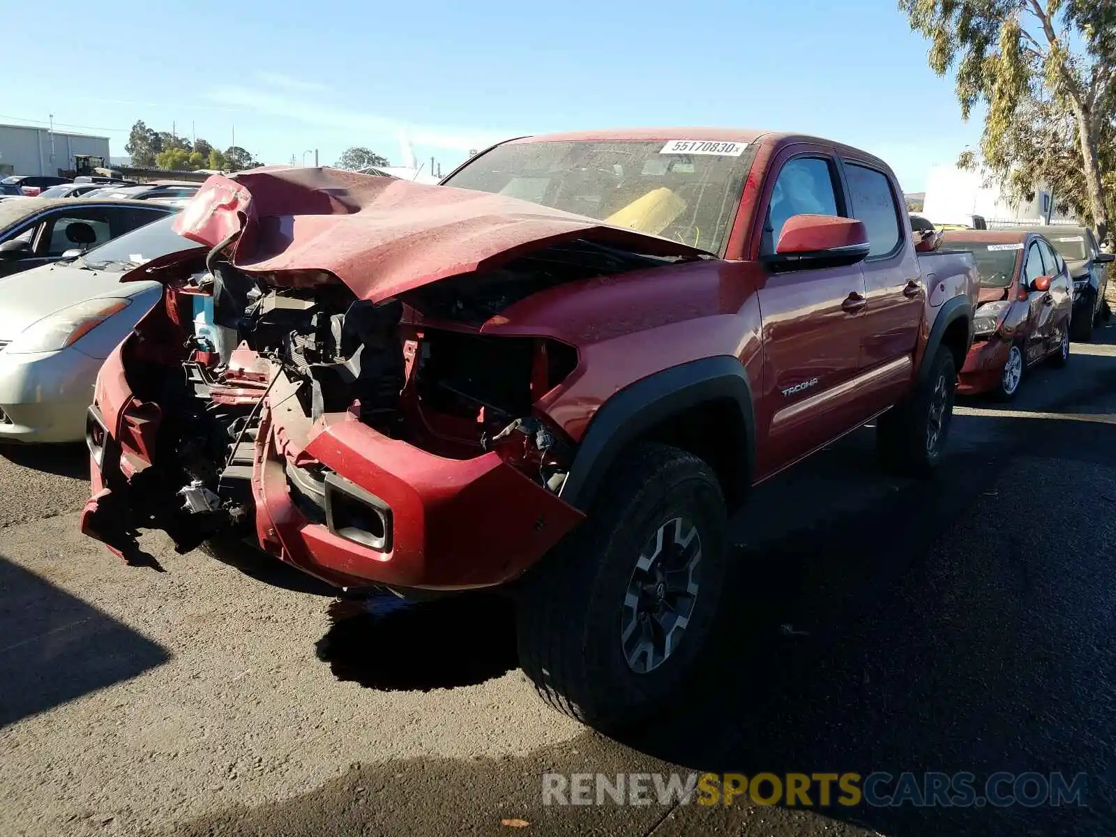 2 Photograph of a damaged car 3TMCZ5AN3KM213034 TOYOTA TACOMA 2019