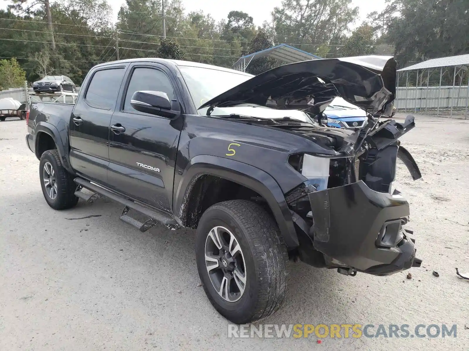 1 Photograph of a damaged car 3TMCZ5AN3KM223420 TOYOTA TACOMA 2019