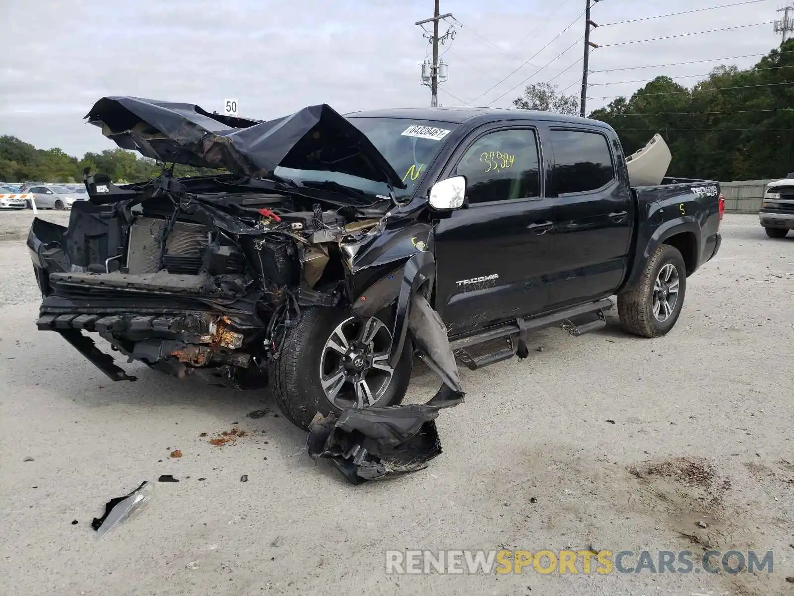 2 Photograph of a damaged car 3TMCZ5AN3KM223420 TOYOTA TACOMA 2019