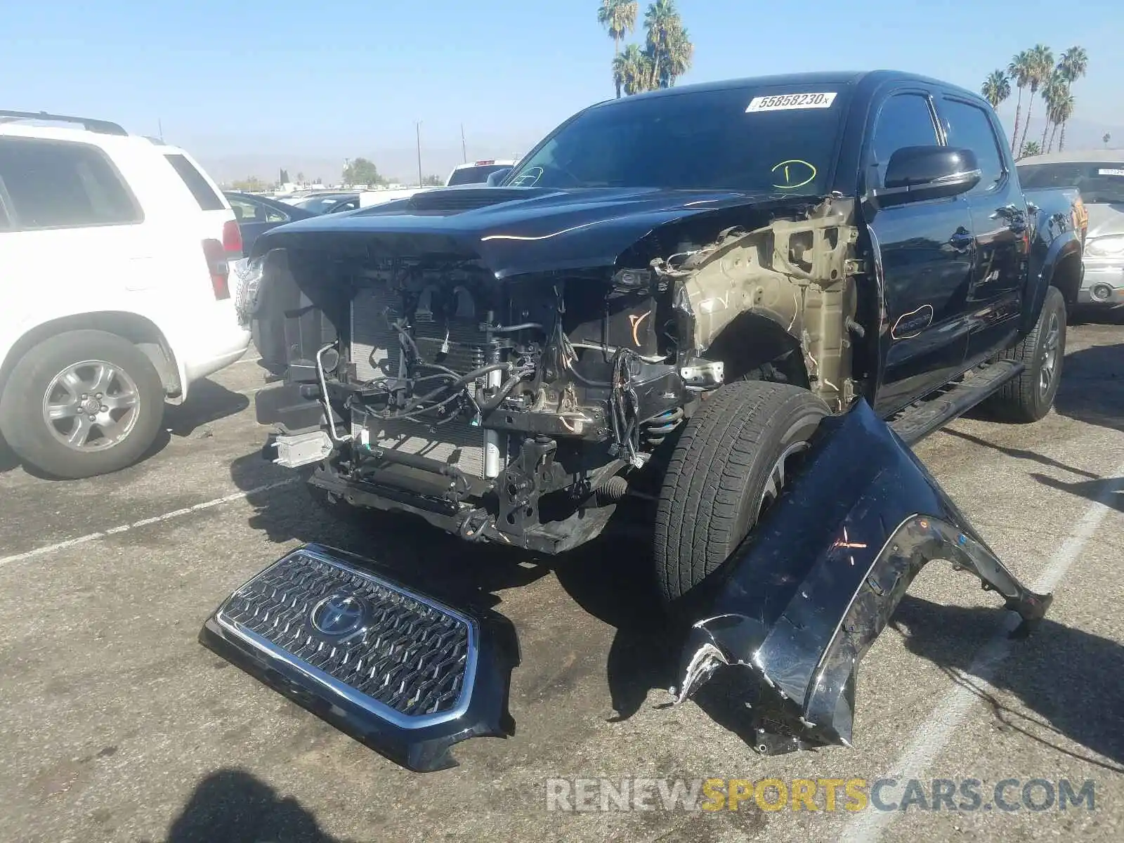 2 Photograph of a damaged car 3TMCZ5AN3KM226589 TOYOTA TACOMA 2019