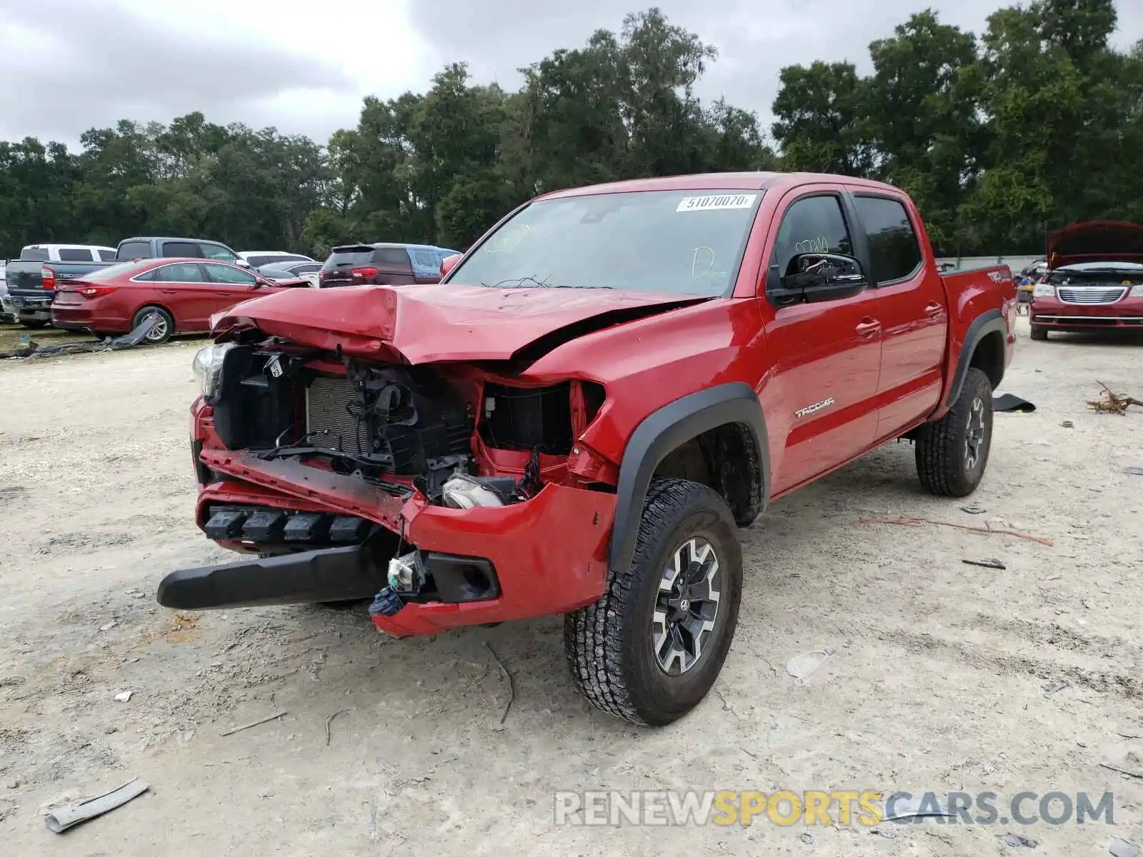 2 Photograph of a damaged car 3TMCZ5AN3KM230626 TOYOTA TACOMA 2019